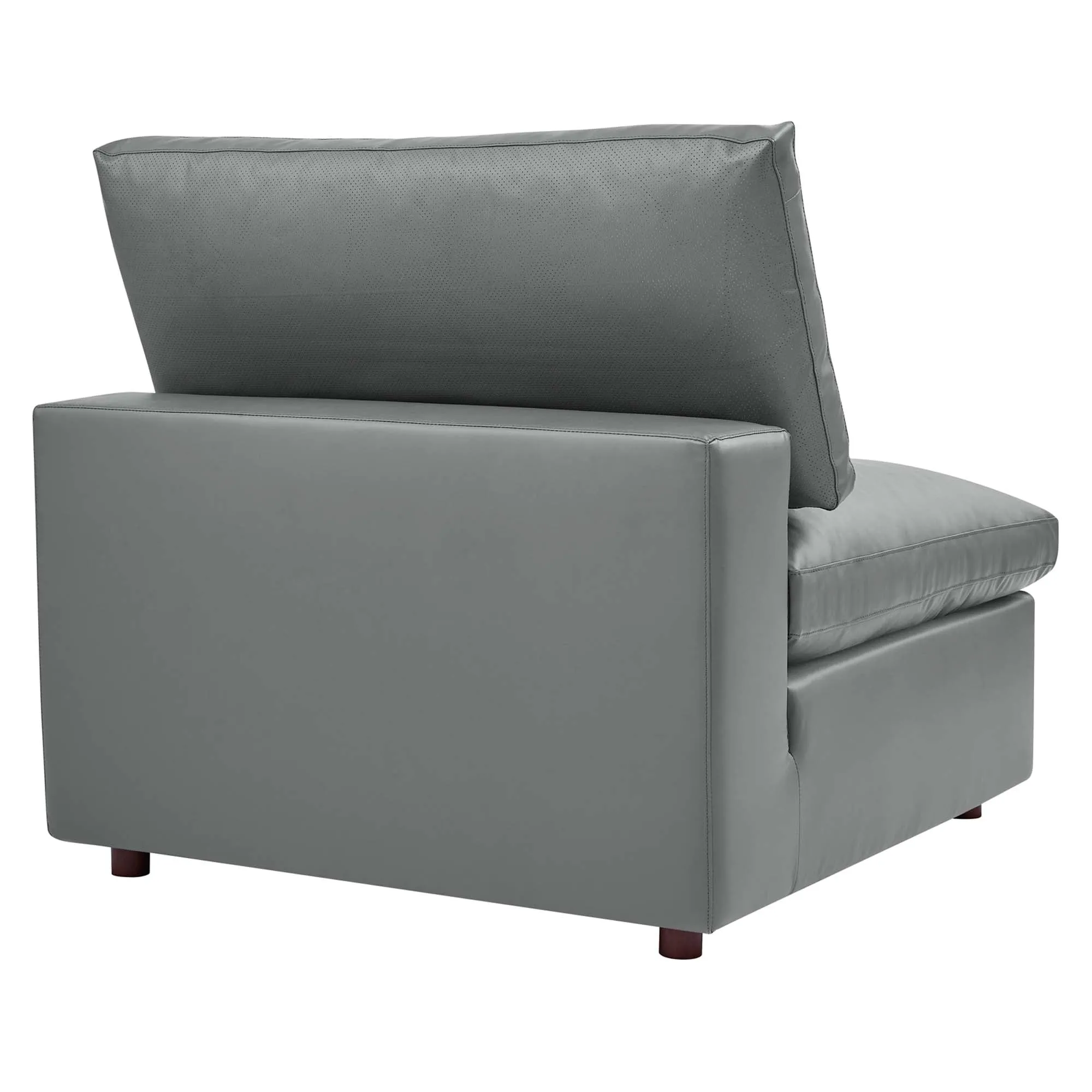 Commix 8-Piece Down Filled Overstuffed Vegan Leather Sectional Sofa by Modway