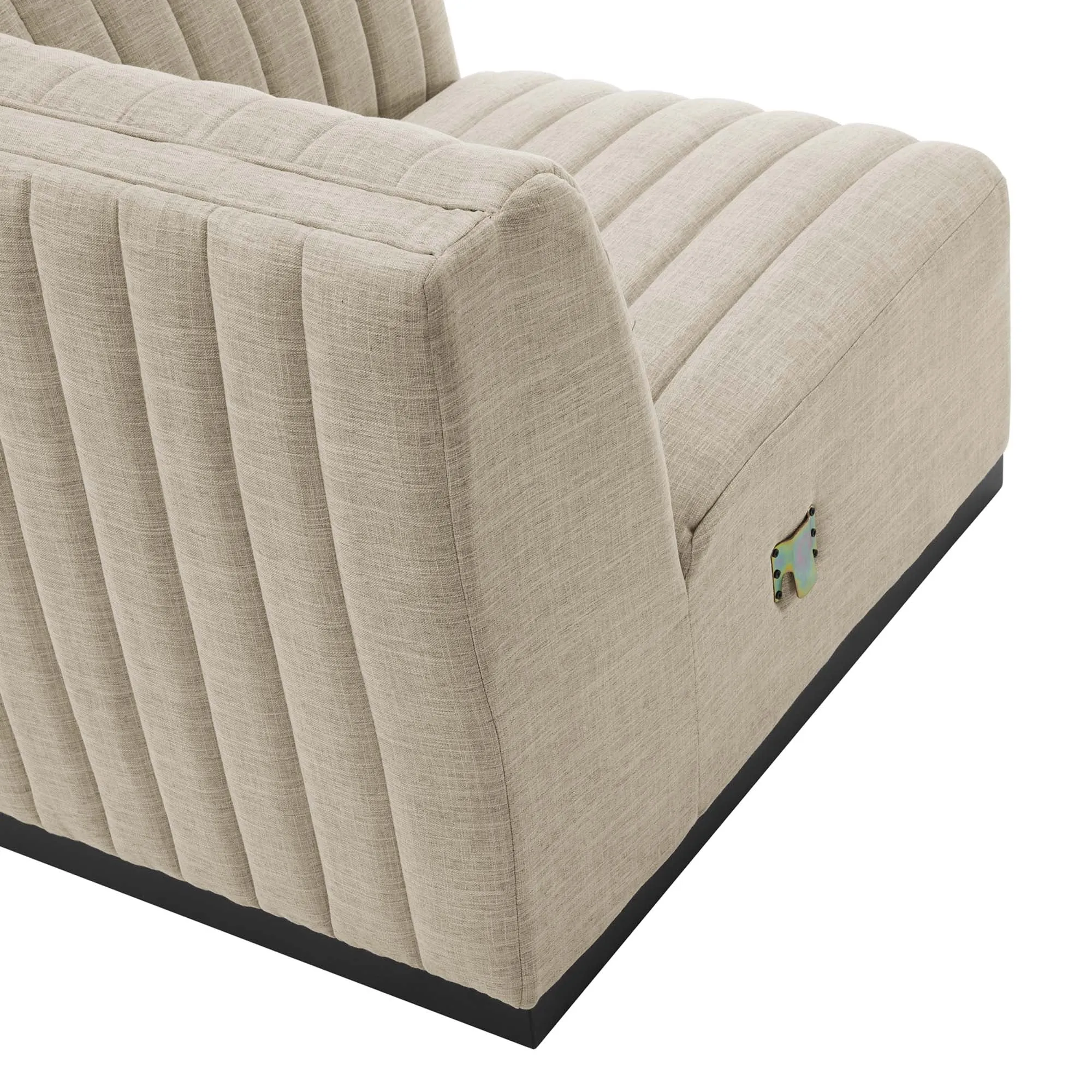 Conjure 4-Piece Channel Tufted Upholstered Fabric Sectional Sofa by Modway