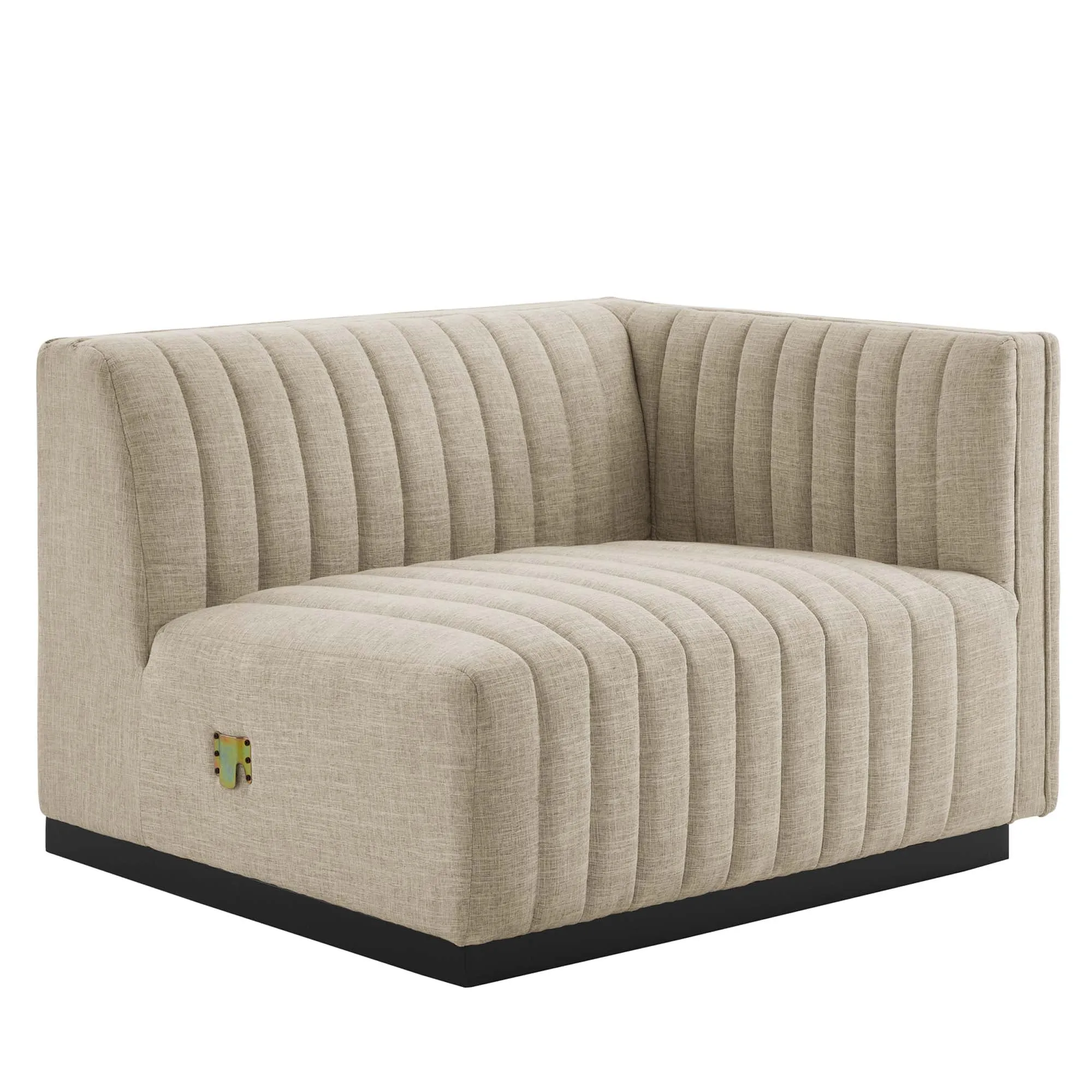 Conjure 4-Piece Channel Tufted Upholstered Fabric Sectional Sofa by Modway