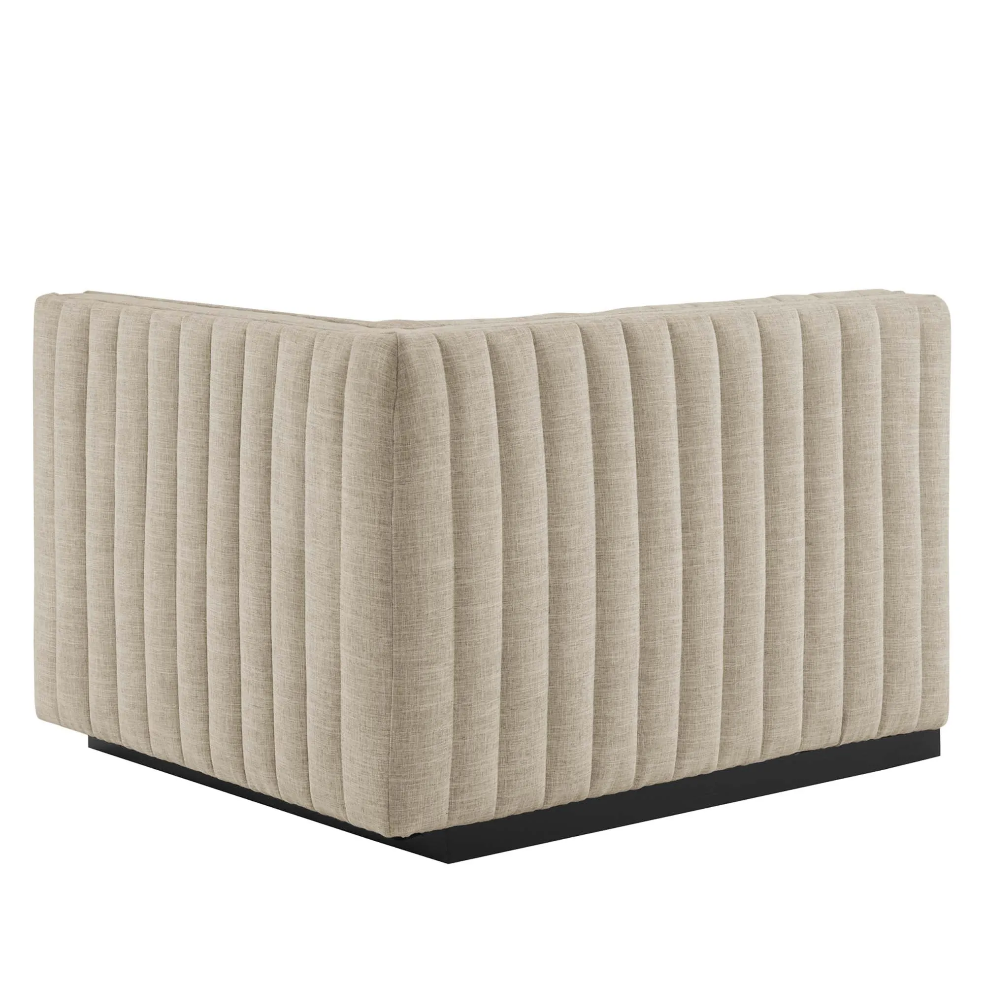 Conjure 4-Piece Channel Tufted Upholstered Fabric Sectional Sofa by Modway