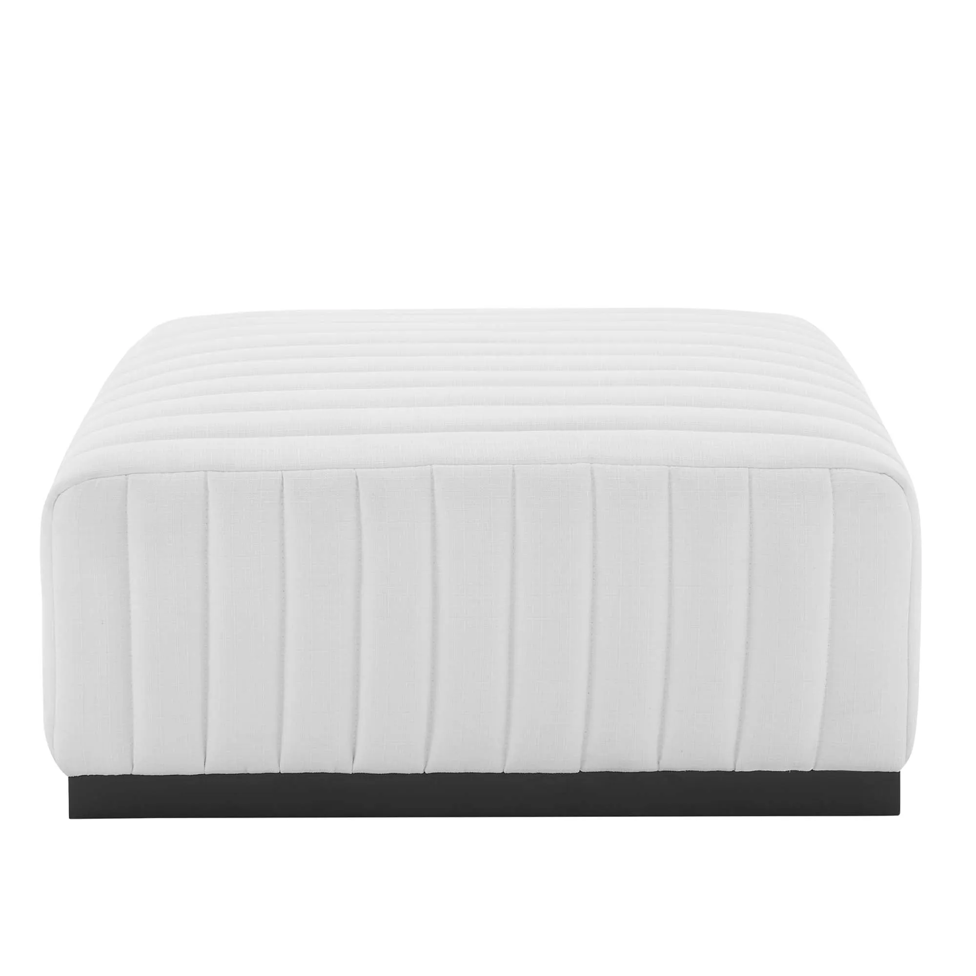 Conjure Channel Tufted Upholstered Fabric Ottoman by Modway
