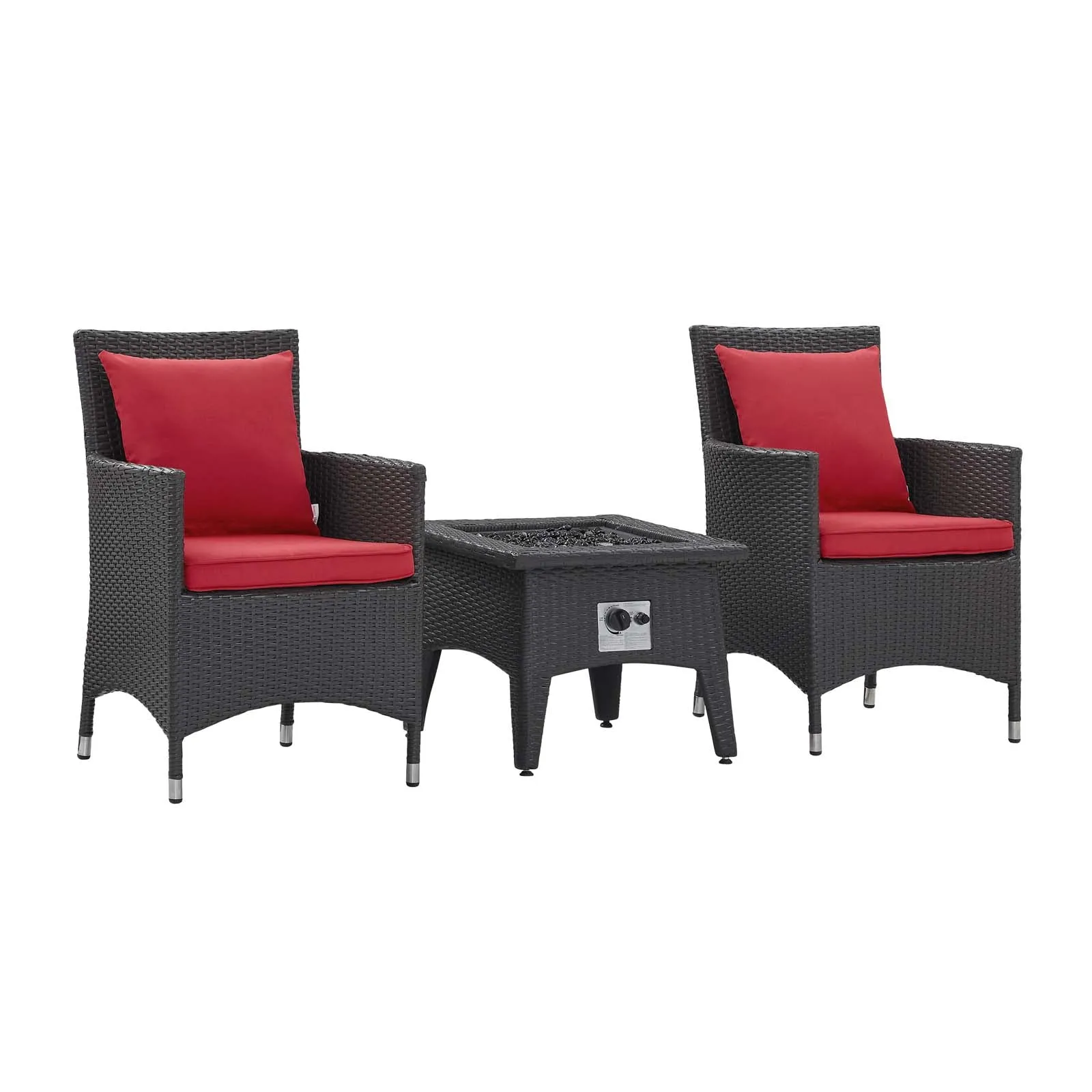 Convene 3 Piece Set Outdoor Patio with Fire Pit by Modway