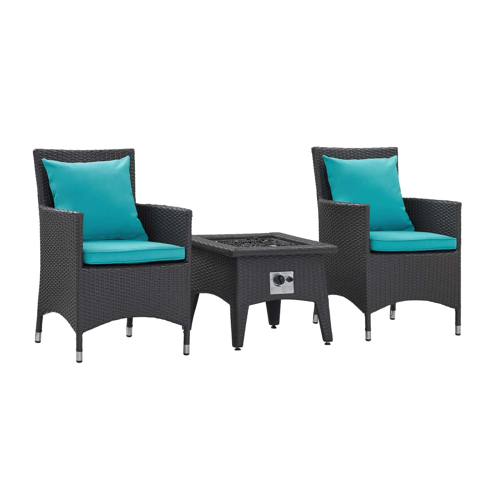 Convene 3 Piece Set Outdoor Patio with Fire Pit by Modway