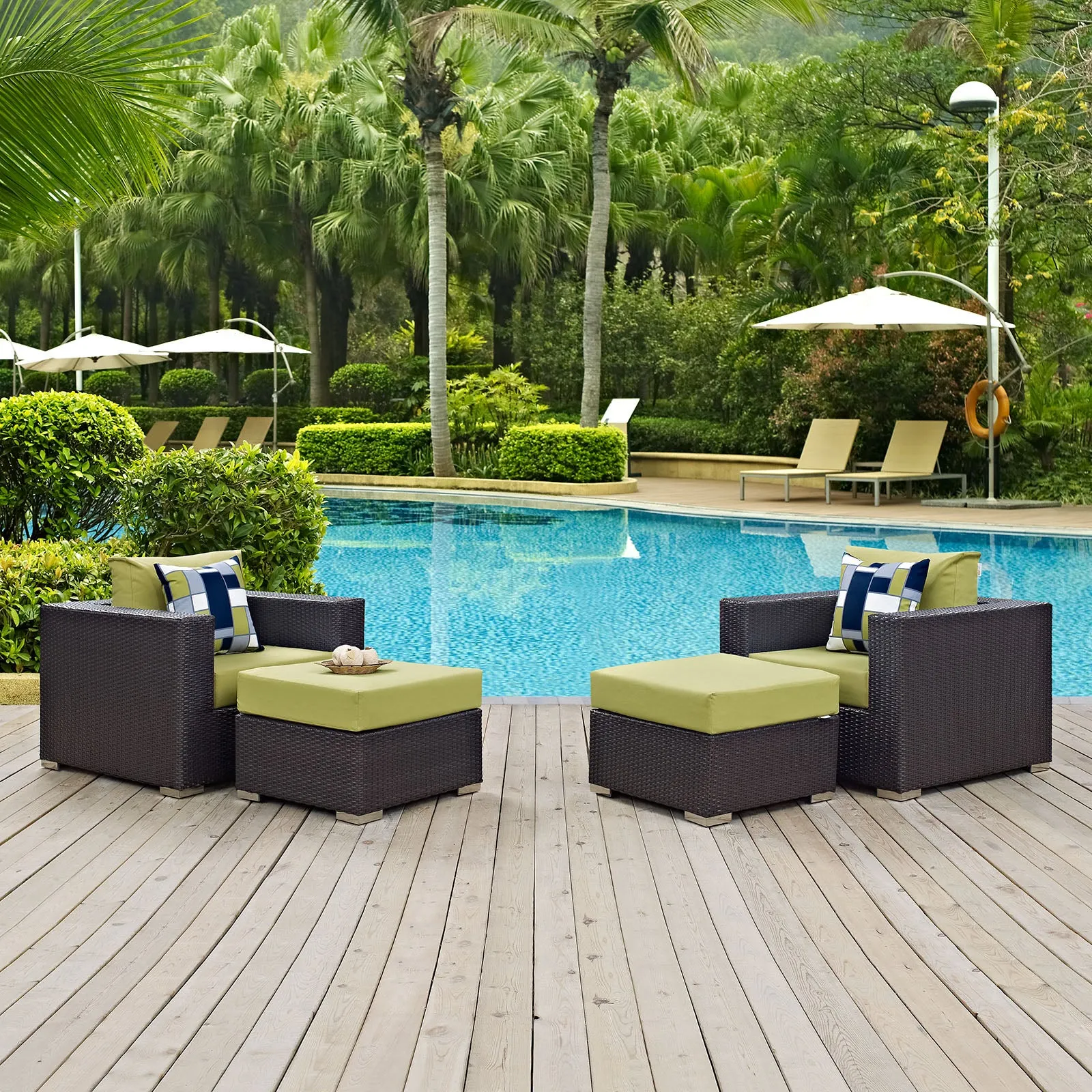 Convene 4 Piece Outdoor Patio Sectional Set by Modway