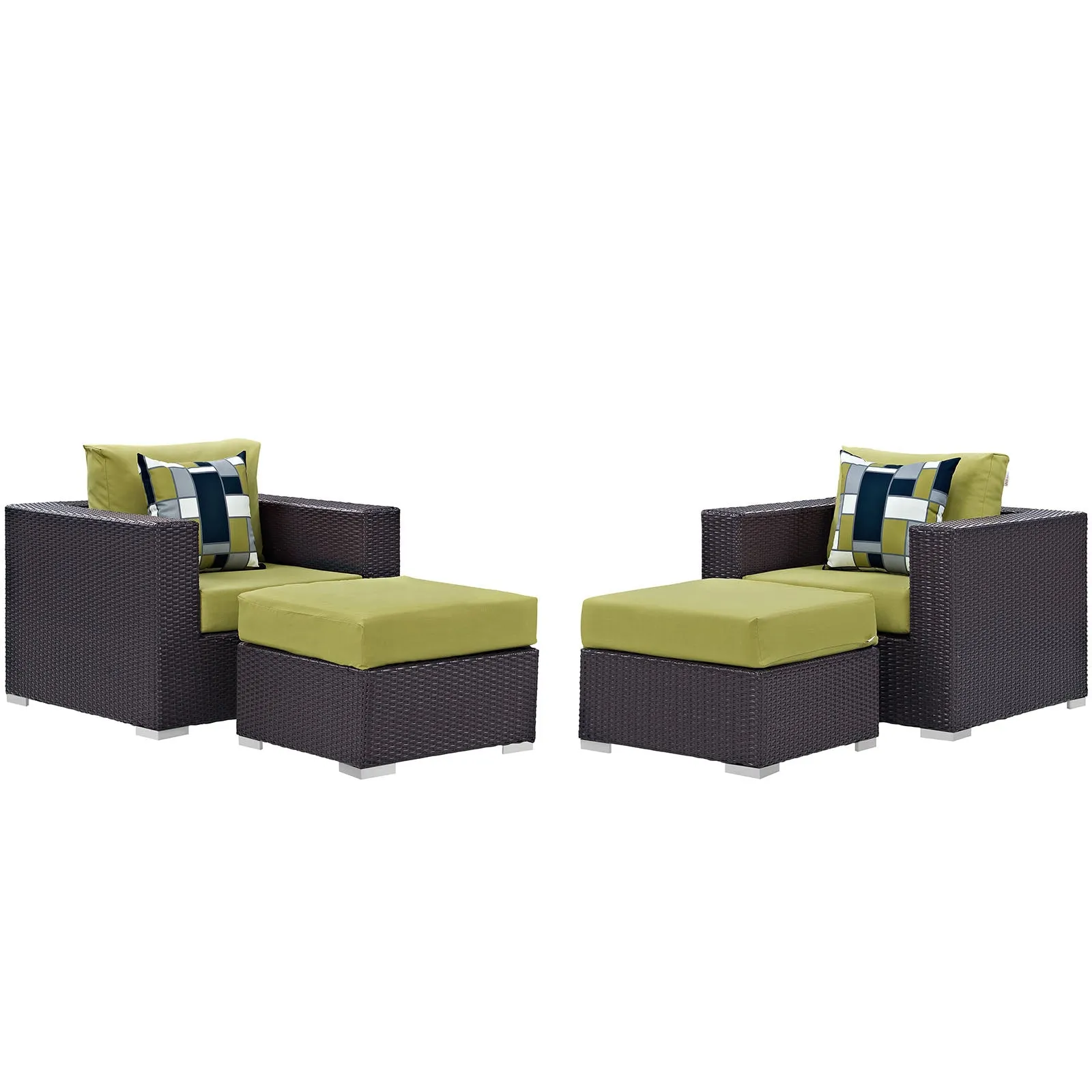 Convene 4 Piece Outdoor Patio Sectional Set by Modway