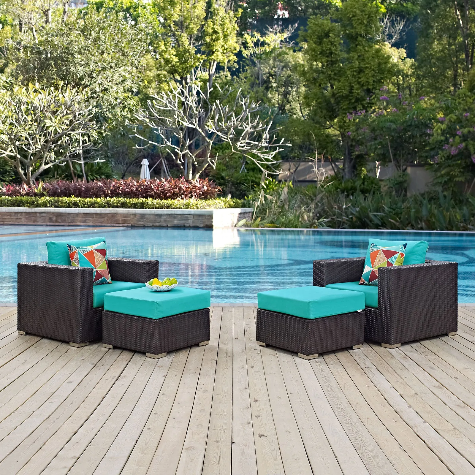 Convene 4 Piece Outdoor Patio Sectional Set by Modway