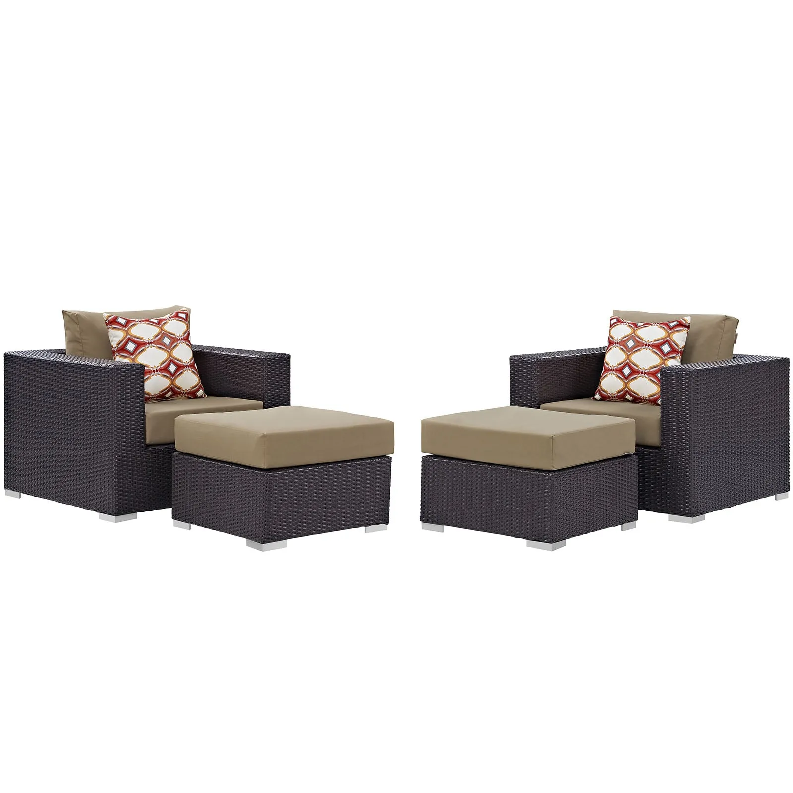 Convene 4 Piece Outdoor Patio Sectional Set by Modway