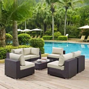 Convene 7 Piece Outdoor Patio Sectional Set by Modway
