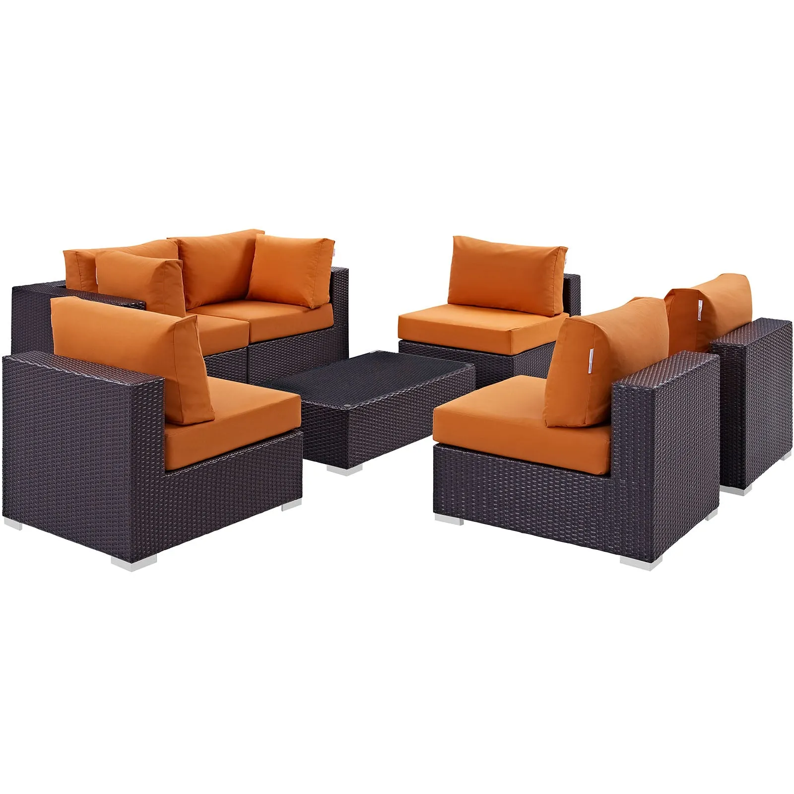 Convene 7 Piece Outdoor Patio Sectional Set by Modway