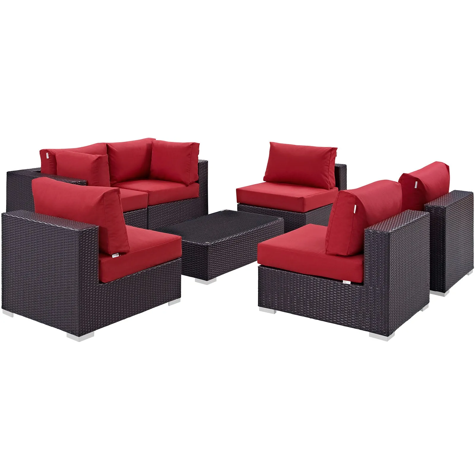 Convene 7 Piece Outdoor Patio Sectional Set by Modway