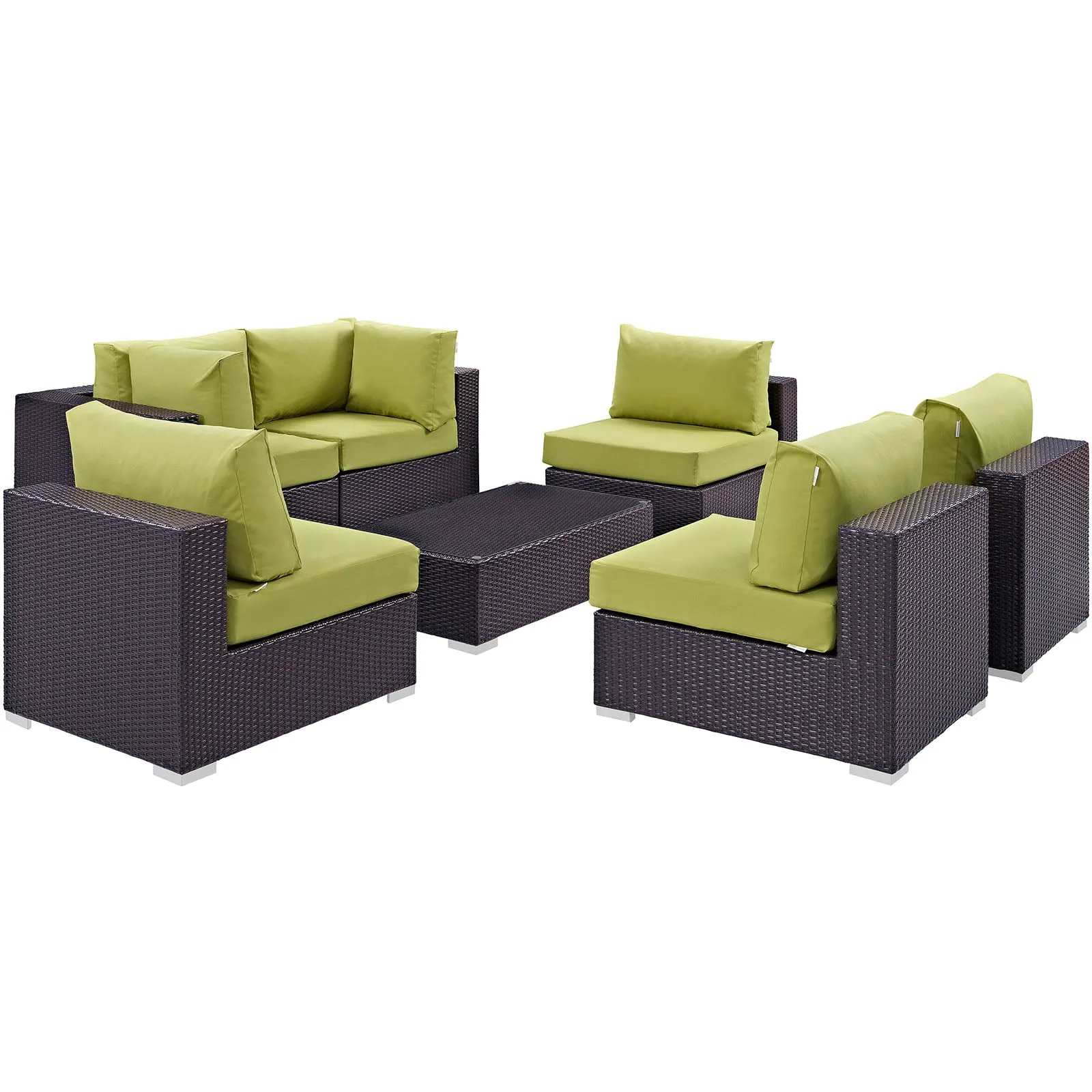 Convene 7 Piece Outdoor Patio Sectional Set by Modway