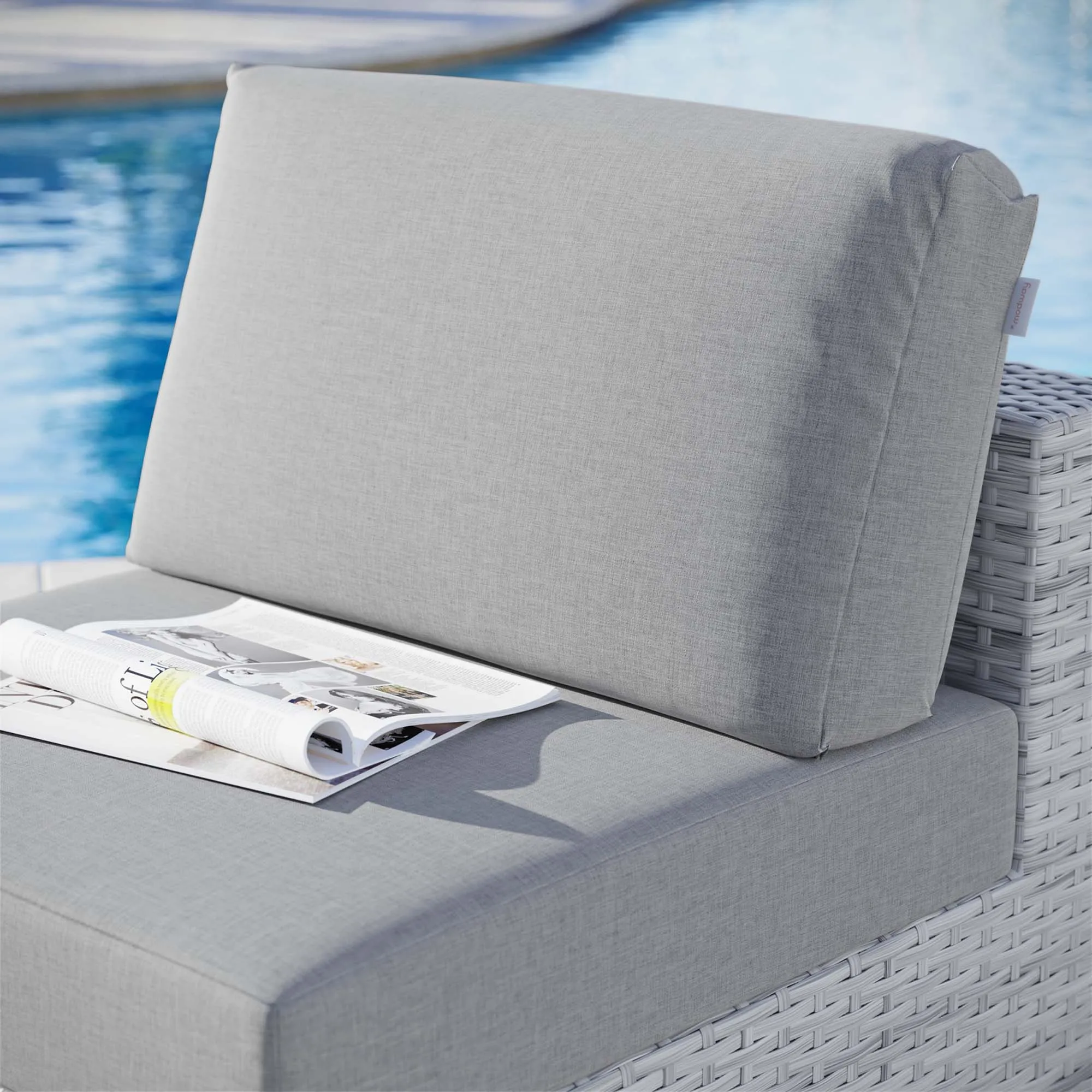 Convene Outdoor Patio Armless Chair by Modway