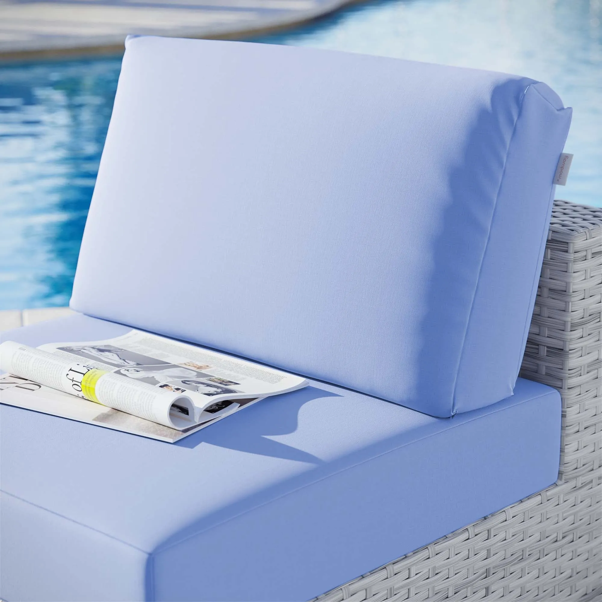 Convene Outdoor Patio Armless Chair by Modway