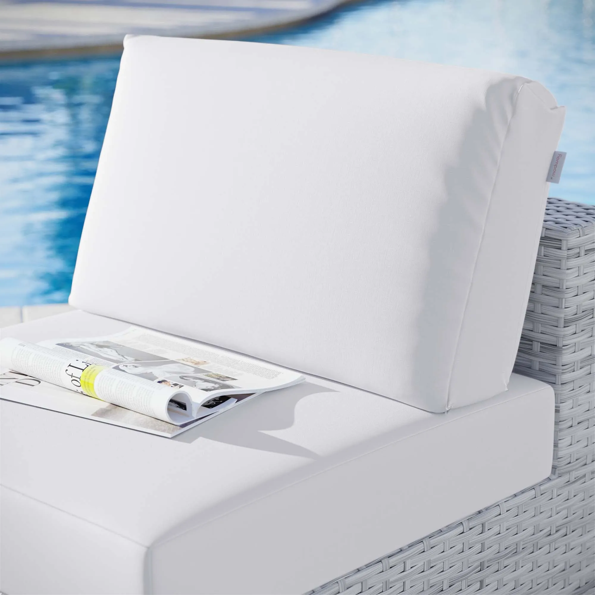 Convene Outdoor Patio Armless Chair by Modway