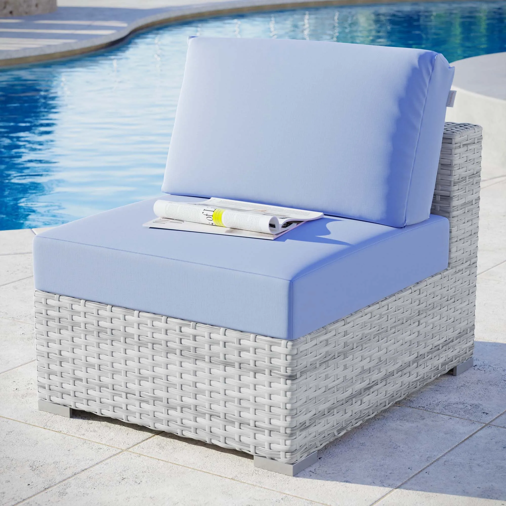Convene Outdoor Patio Armless Chair by Modway