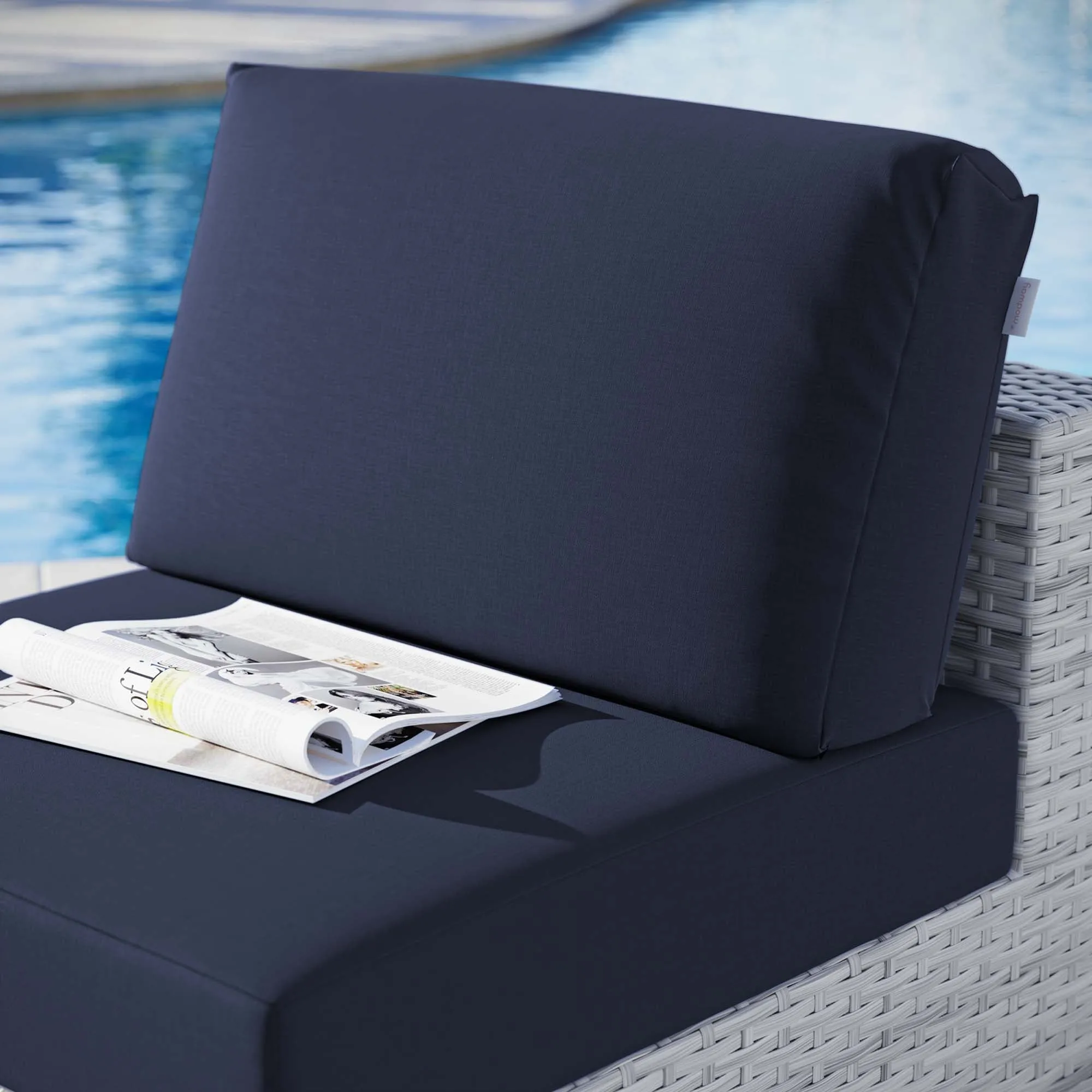 Convene Outdoor Patio Armless Chair by Modway