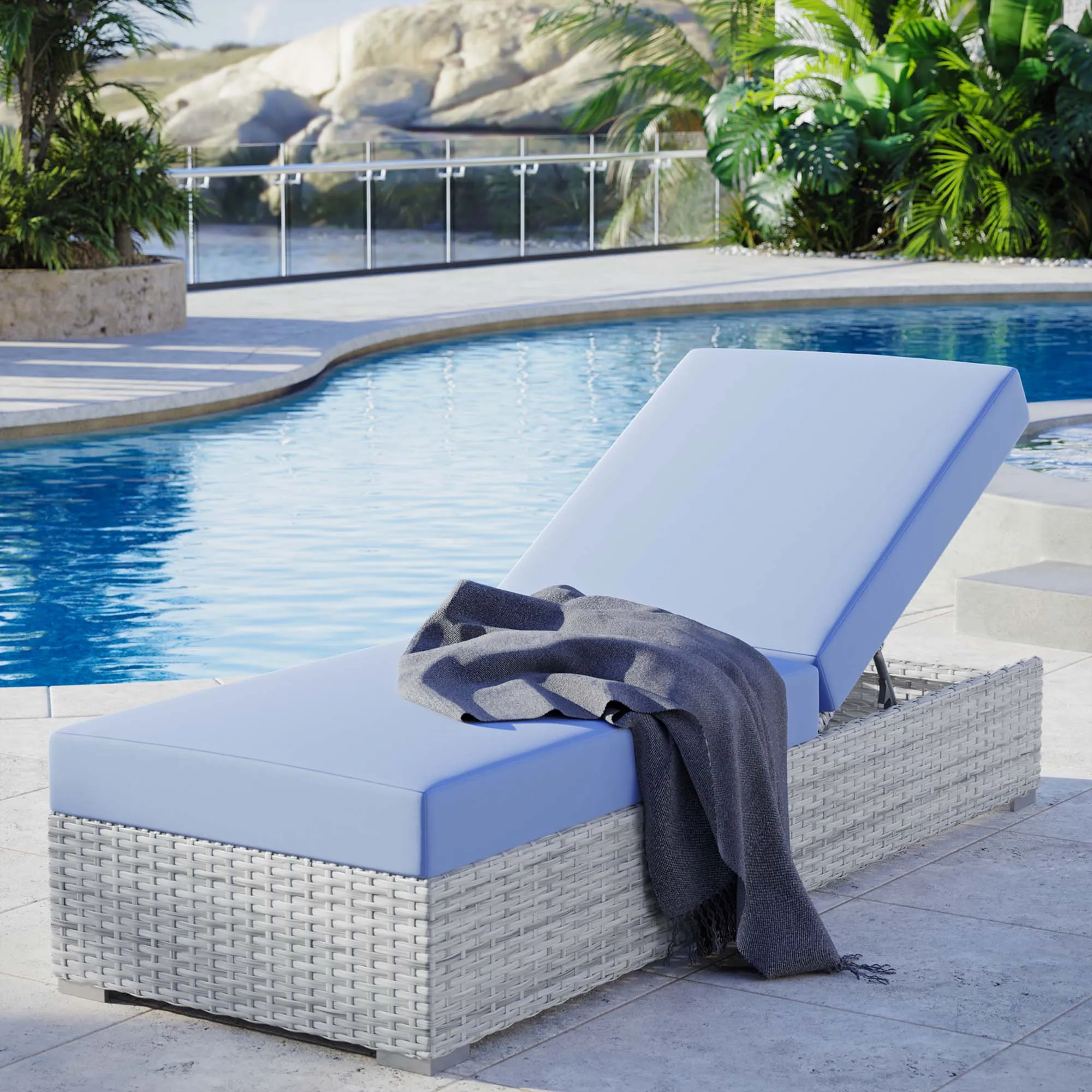 Convene Outdoor Patio Chaise by Modway