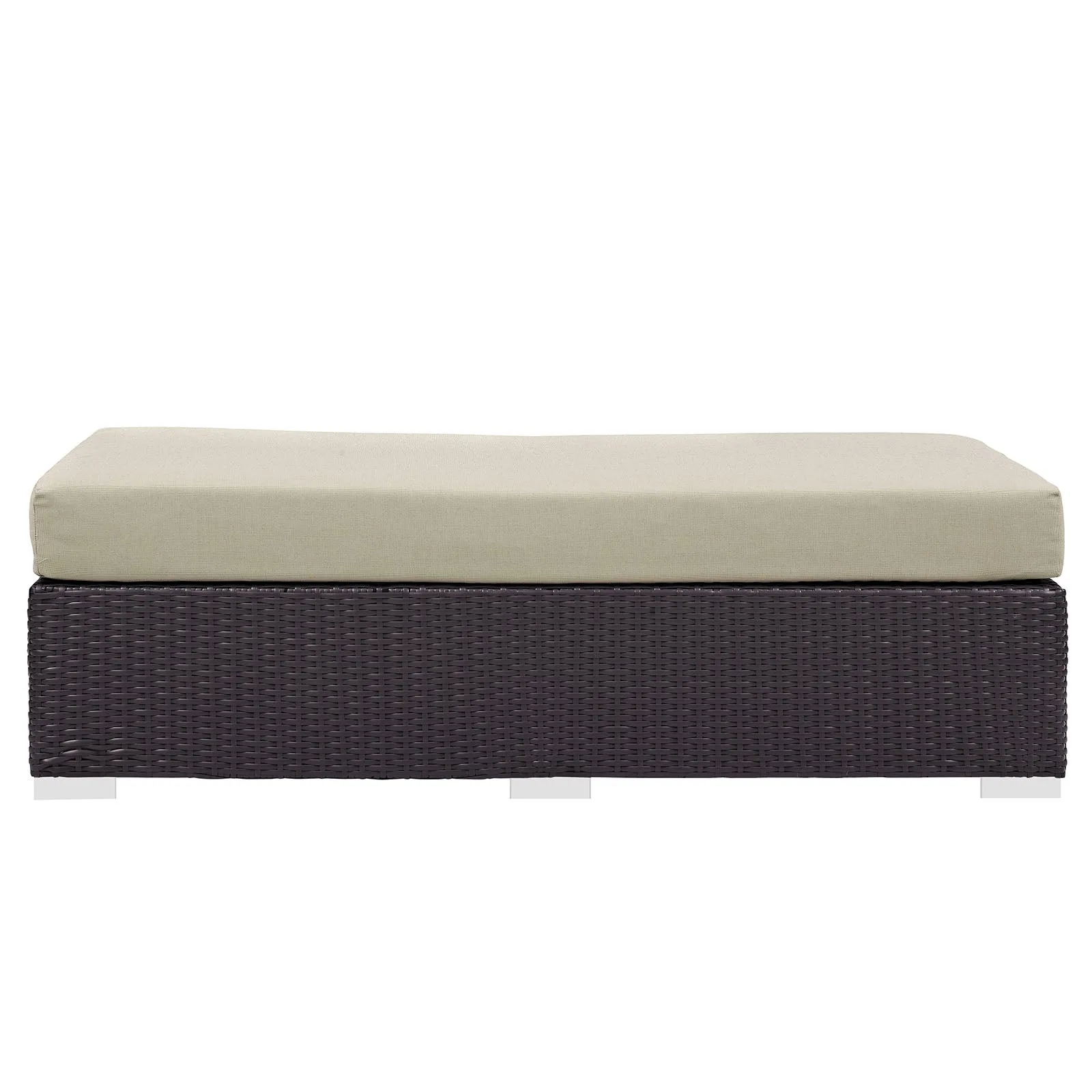 Convene Outdoor Patio Fabric Rectangle Ottoman by Modway
