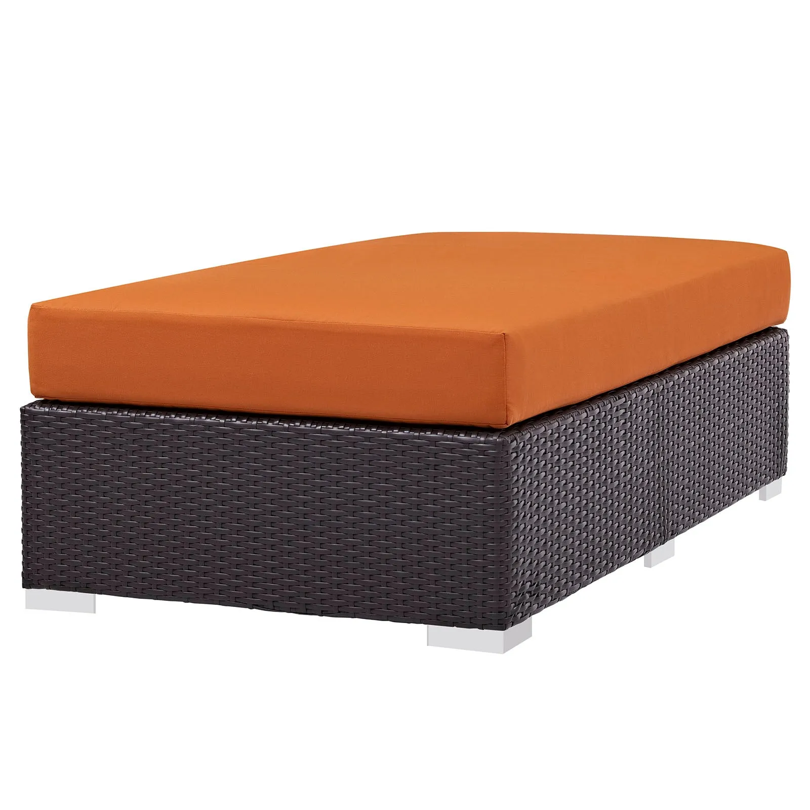 Convene Outdoor Patio Fabric Rectangle Ottoman by Modway