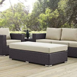 Convene Outdoor Patio Fabric Rectangle Ottoman by Modway
