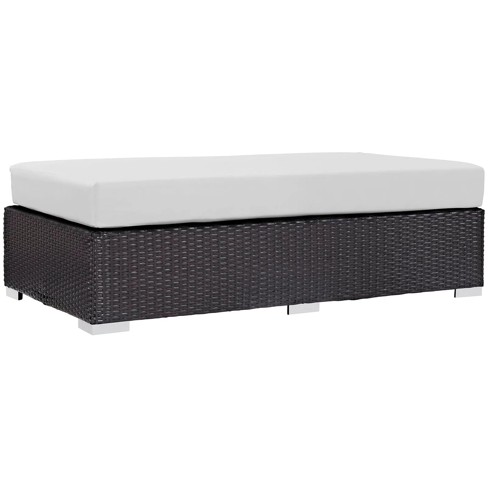Convene Outdoor Patio Fabric Rectangle Ottoman by Modway