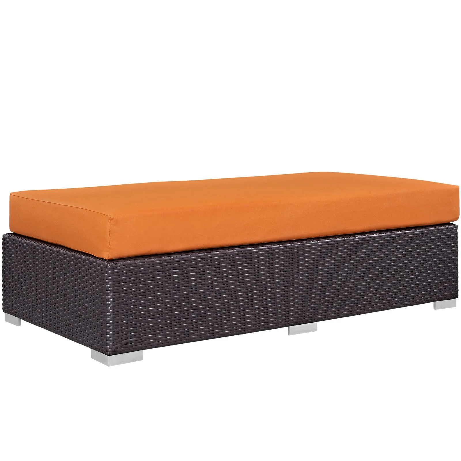Convene Outdoor Patio Fabric Rectangle Ottoman by Modway