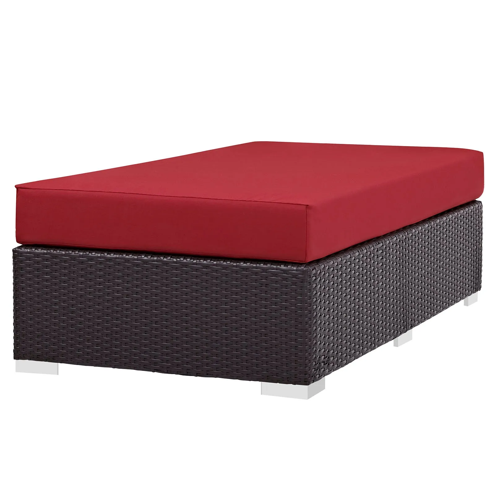 Convene Outdoor Patio Fabric Rectangle Ottoman by Modway