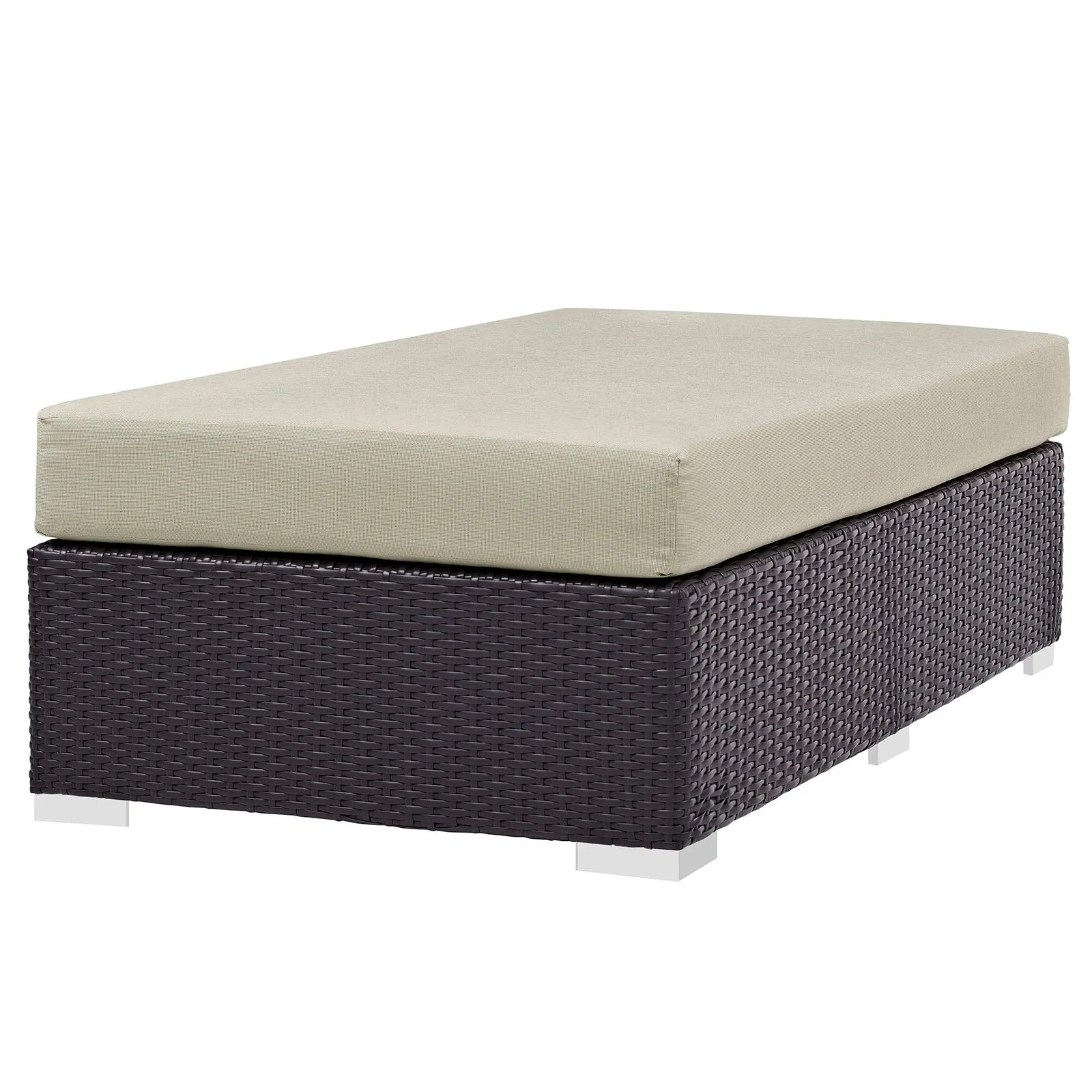 Convene Outdoor Patio Fabric Rectangle Ottoman by Modway