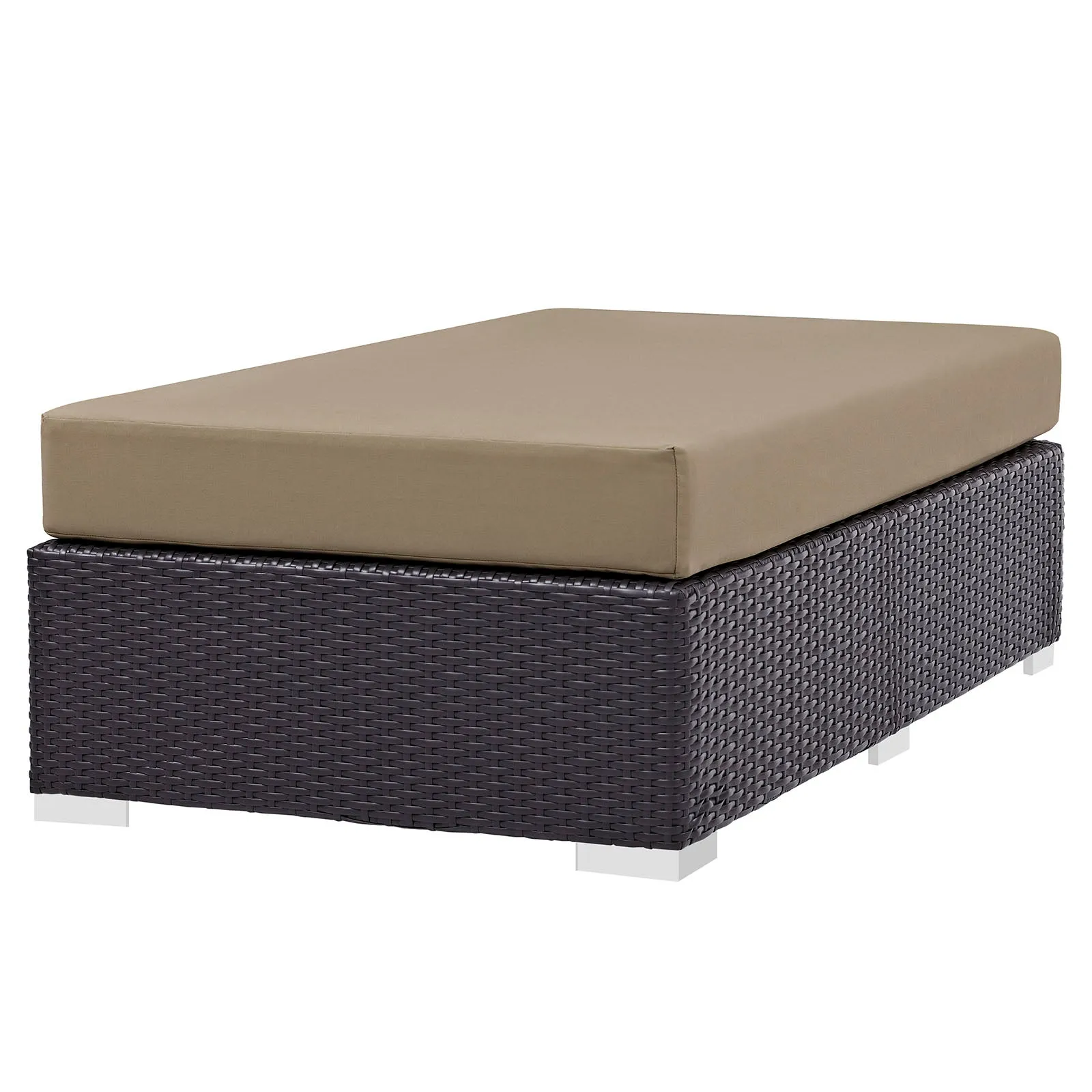 Convene Outdoor Patio Fabric Rectangle Ottoman by Modway