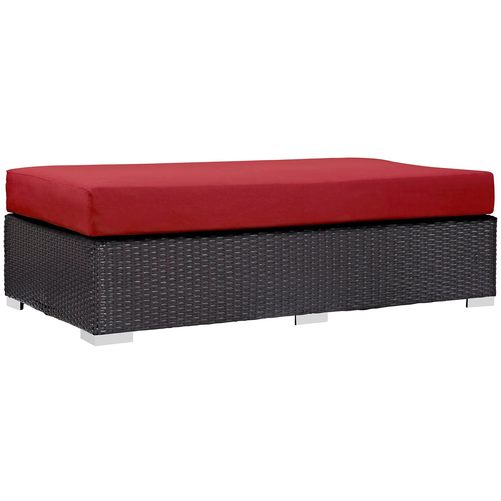 Convene Outdoor Patio Fabric Rectangle Ottoman by Modway