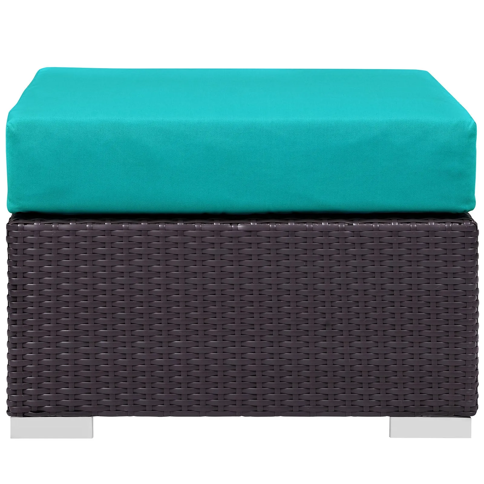 Convene Outdoor Patio Fabric Square Ottoman by Modway