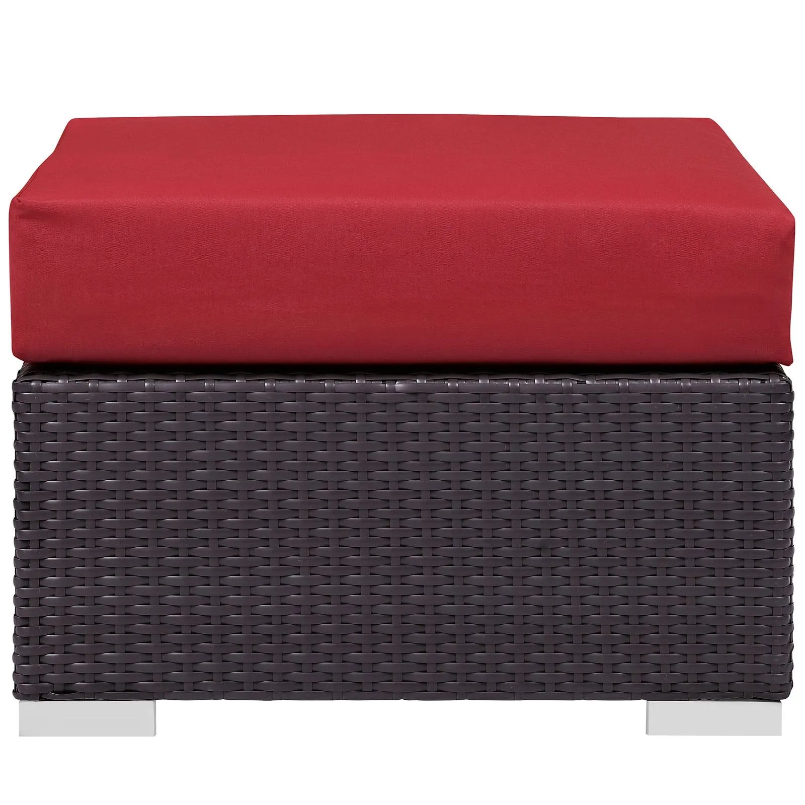 Convene Outdoor Patio Fabric Square Ottoman by Modway