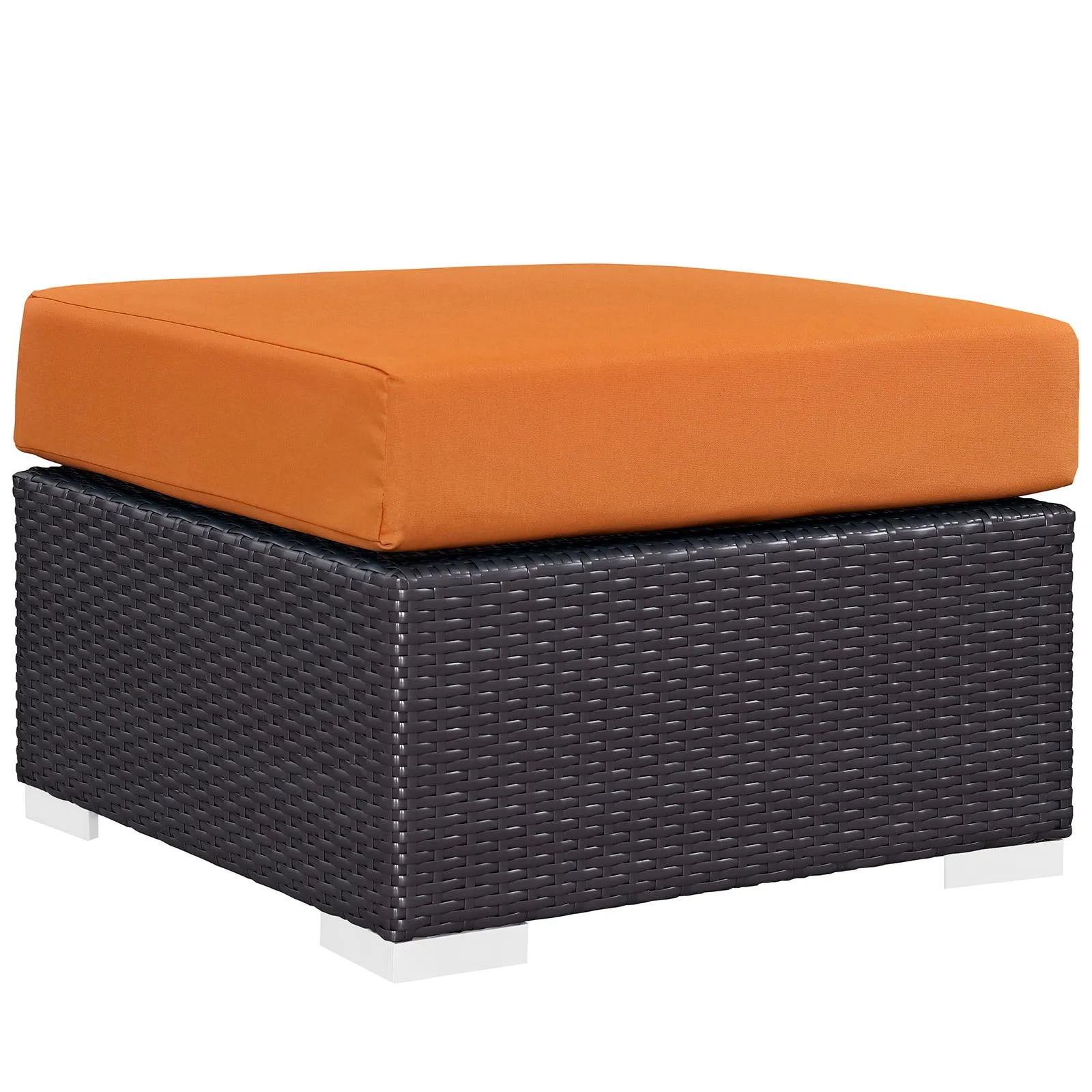 Convene Outdoor Patio Fabric Square Ottoman by Modway