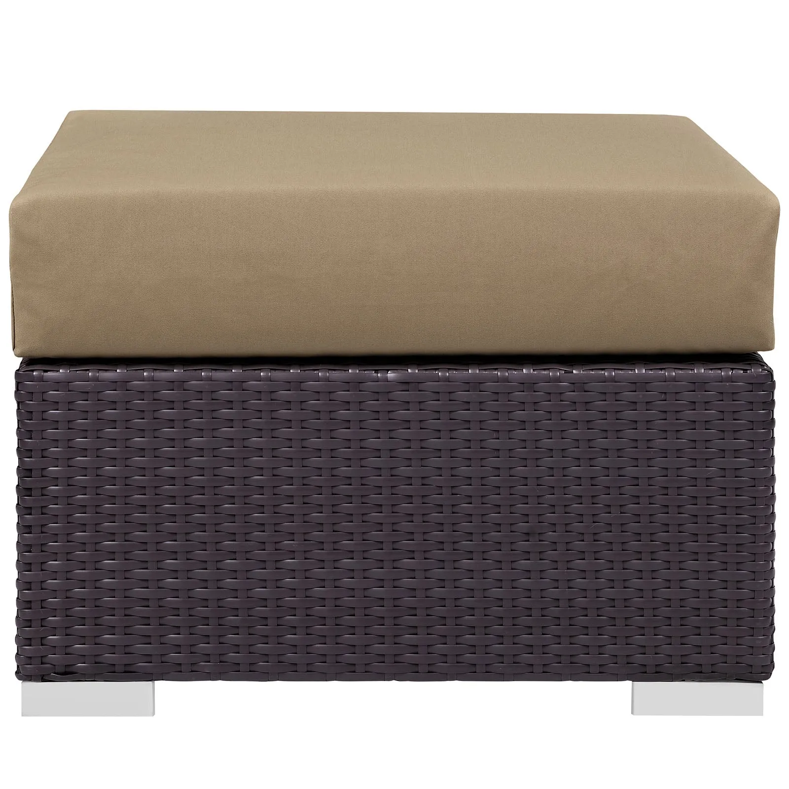 Convene Outdoor Patio Fabric Square Ottoman by Modway