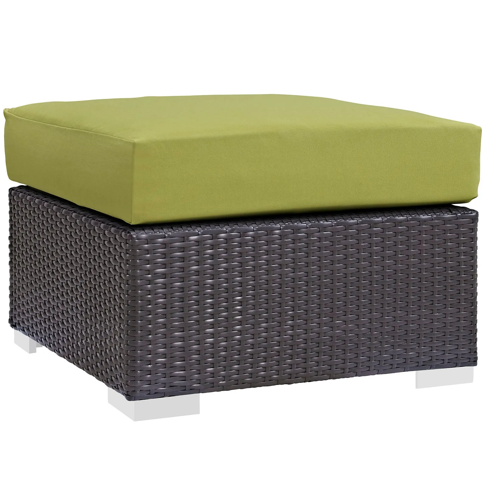 Convene Outdoor Patio Fabric Square Ottoman by Modway