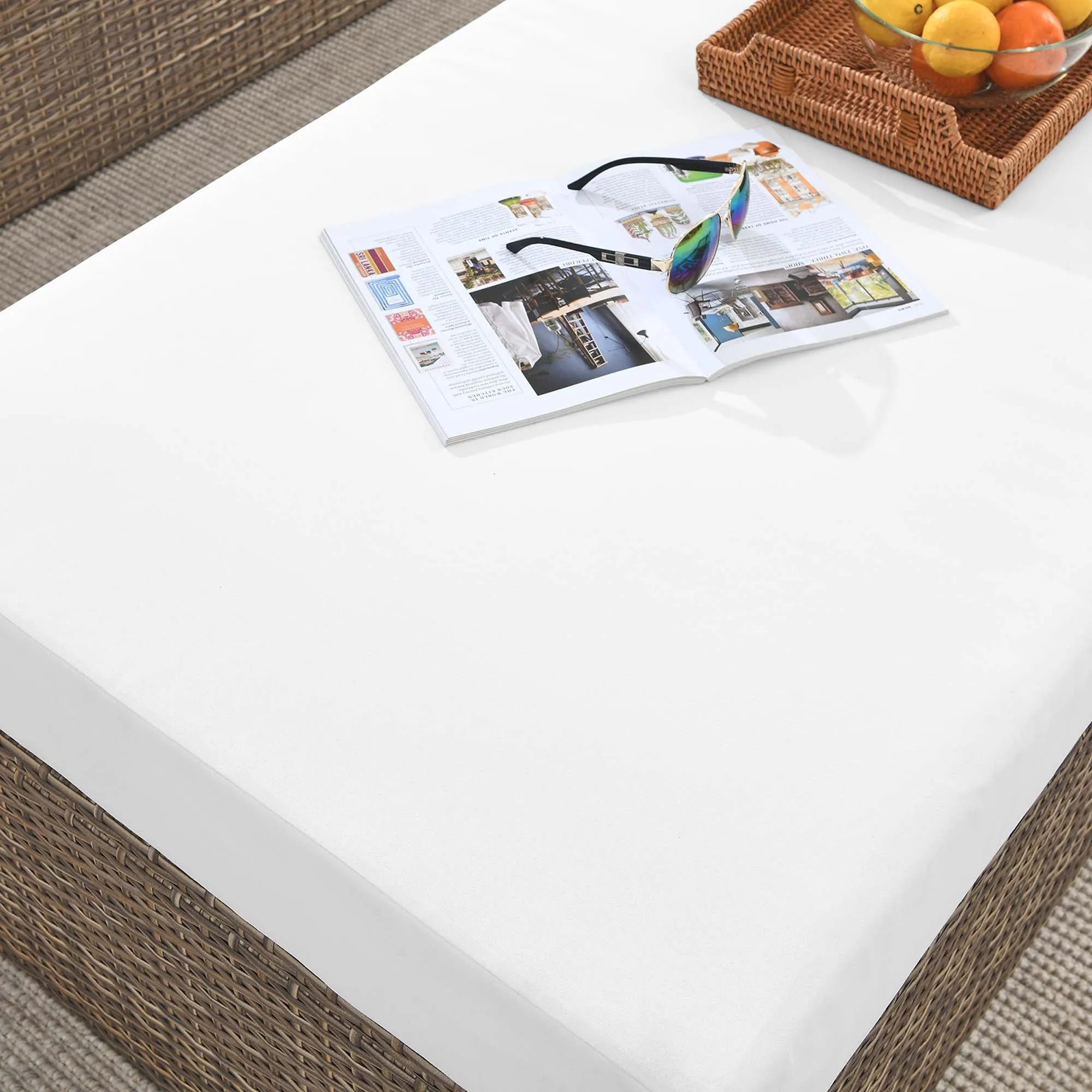 Convene Outdoor Patio Outdoor Patio Rectangle Ottoman by Modway