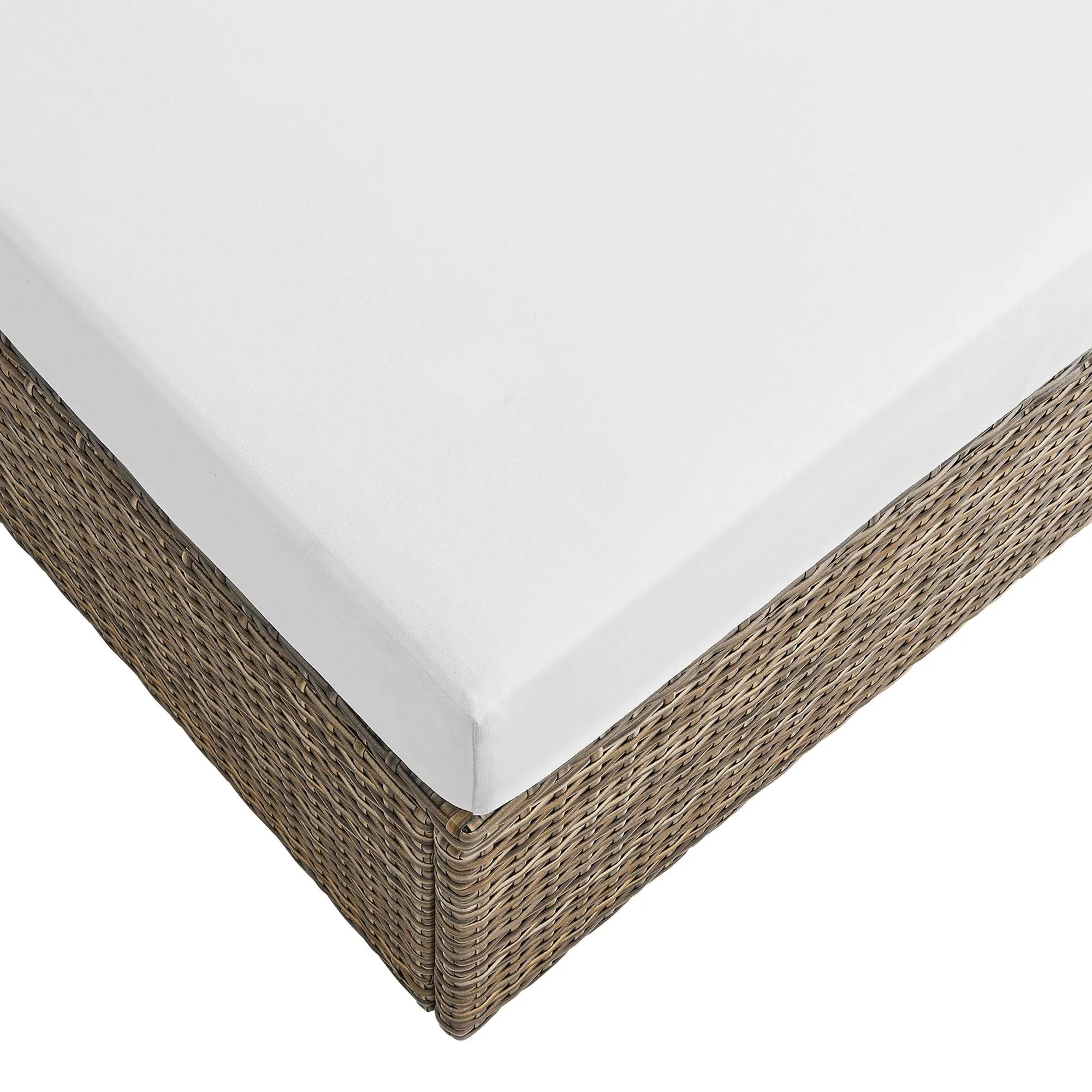 Convene Outdoor Patio Outdoor Patio Rectangle Ottoman by Modway