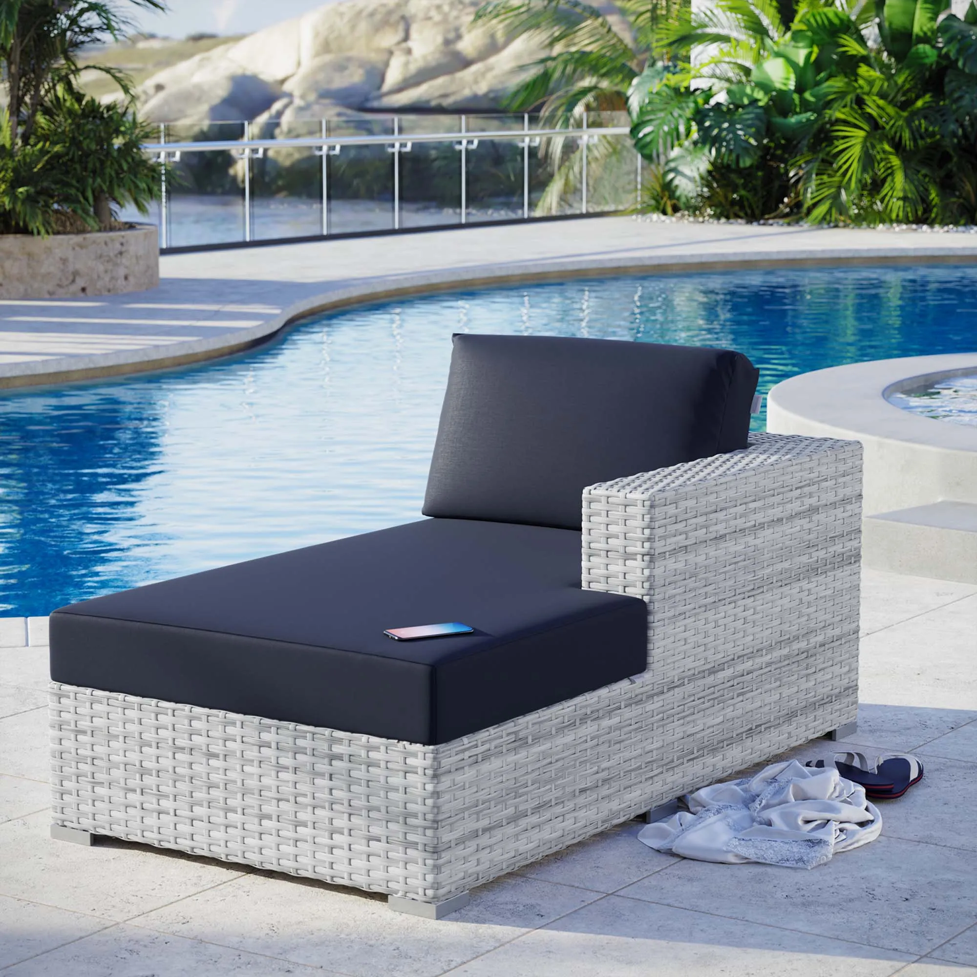 Convene Outdoor Patio Right Chaise by Modway