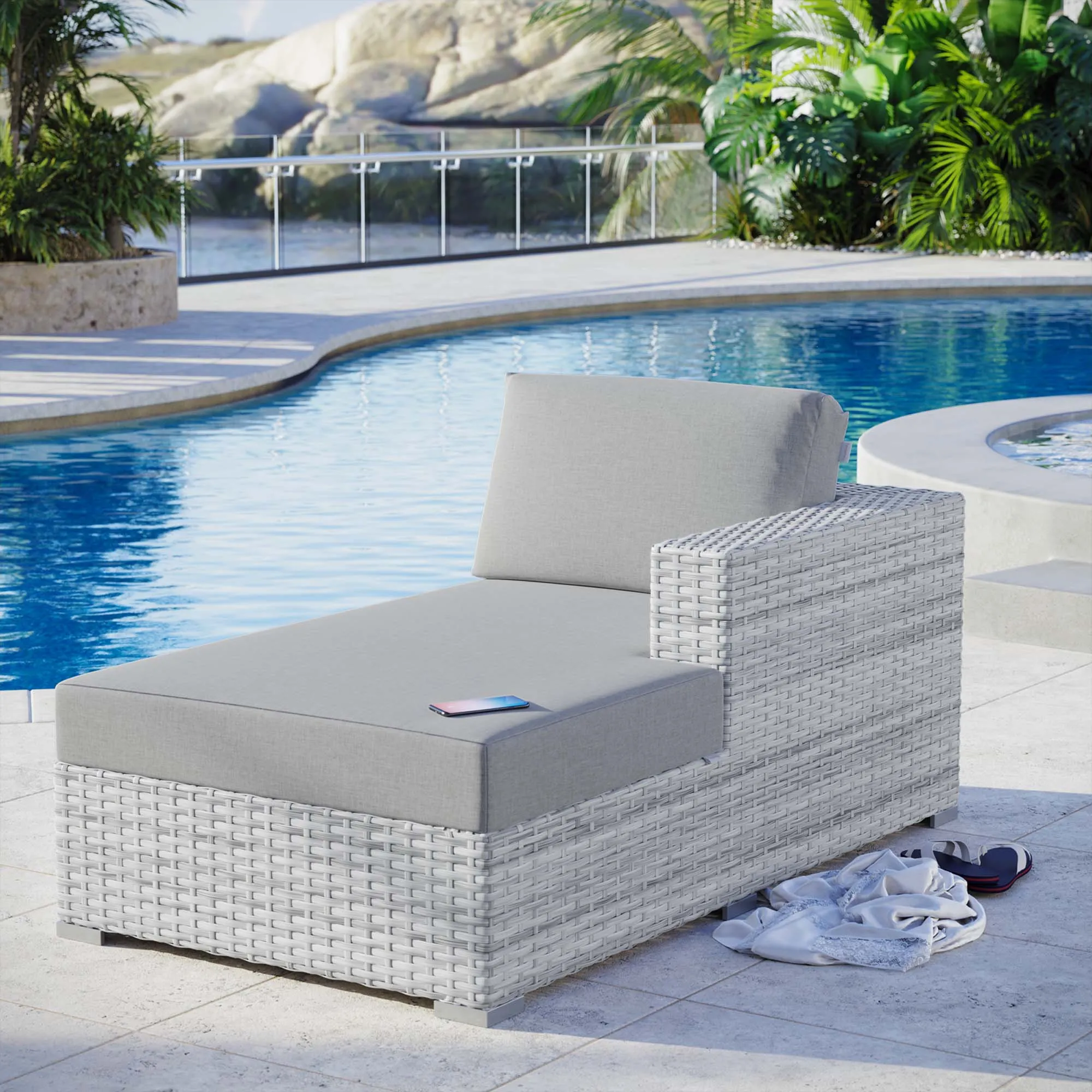 Convene Outdoor Patio Right Chaise by Modway