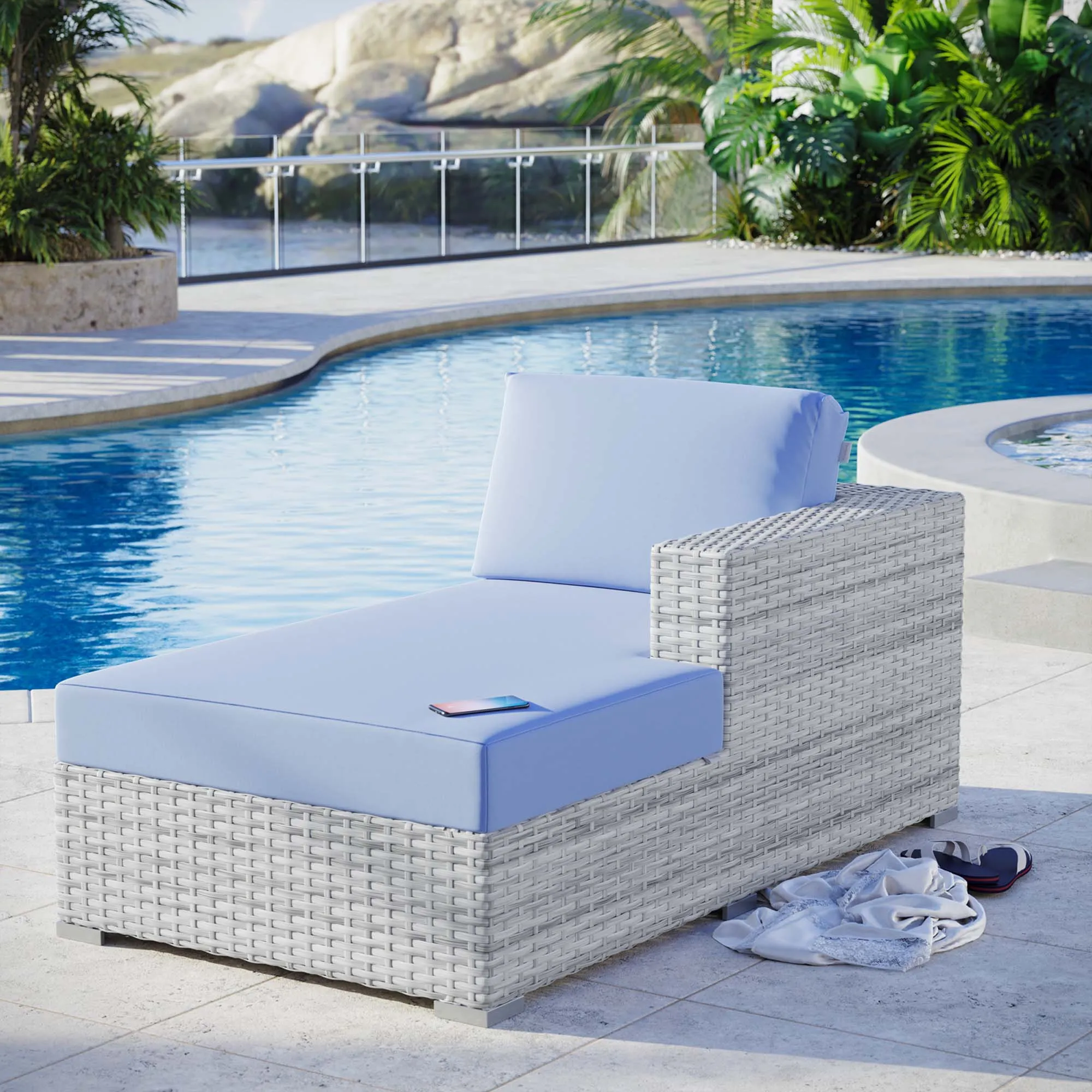 Convene Outdoor Patio Right Chaise by Modway