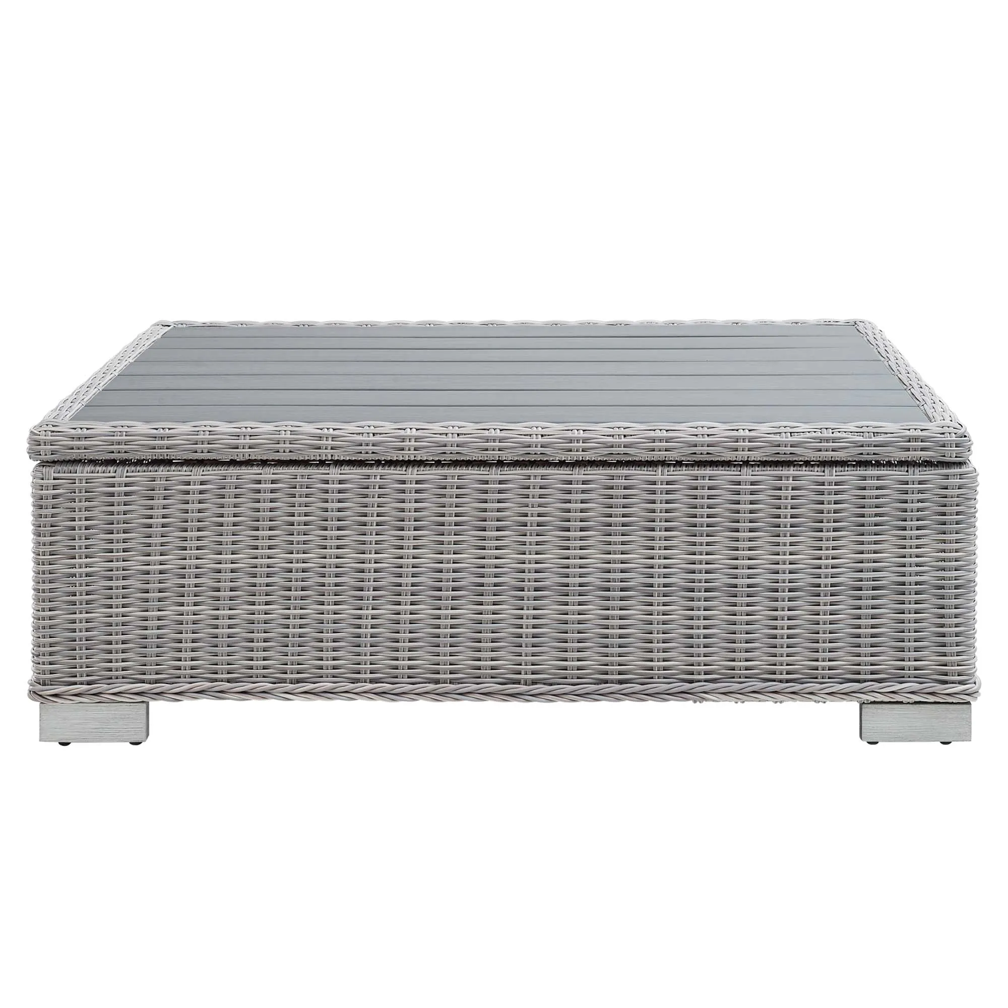 Conway 45" Outdoor Patio Wicker Rattan Coffee Table by Modway