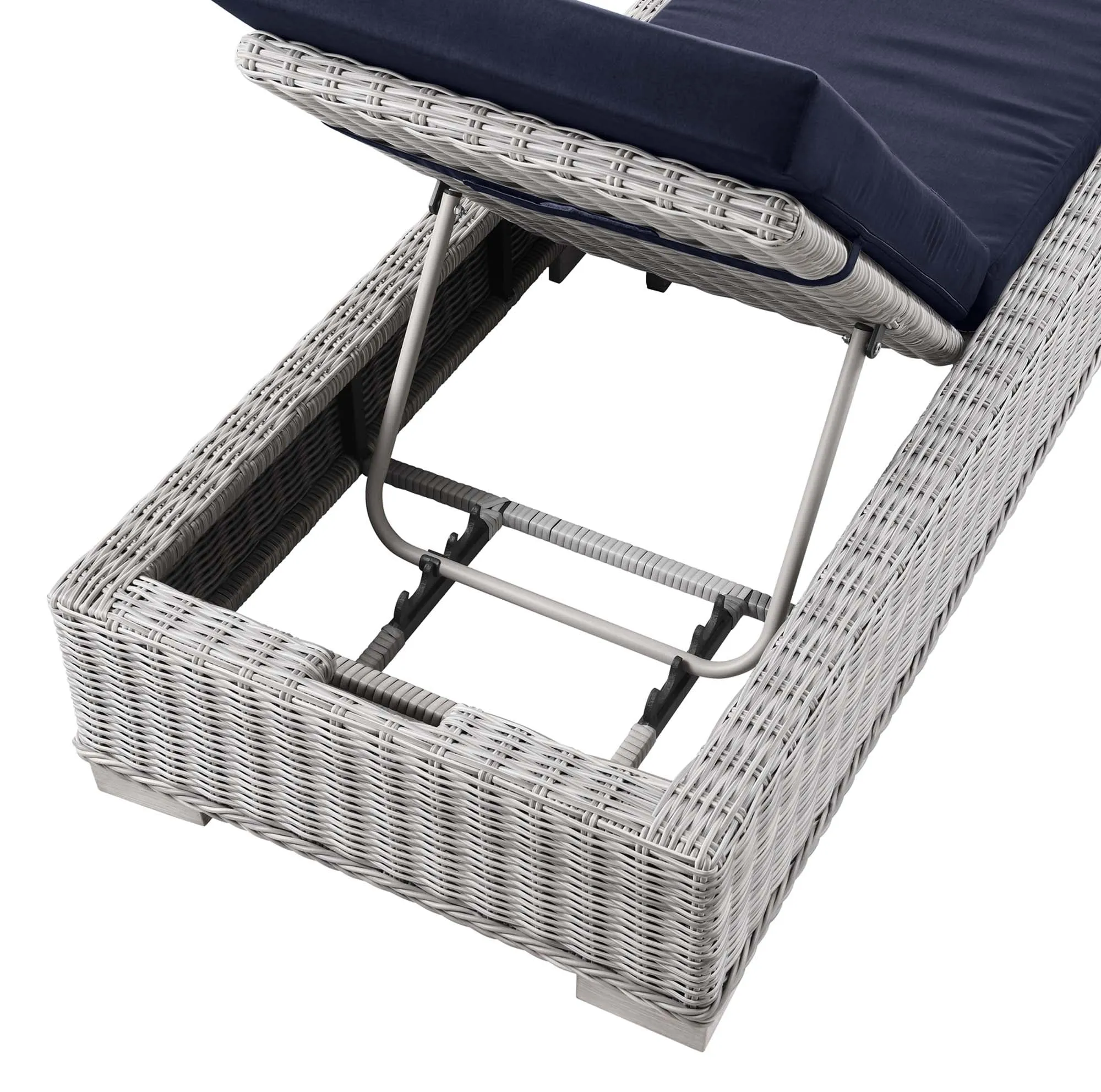 Conway Outdoor Patio Wicker Rattan Chaise Lounge by Modway