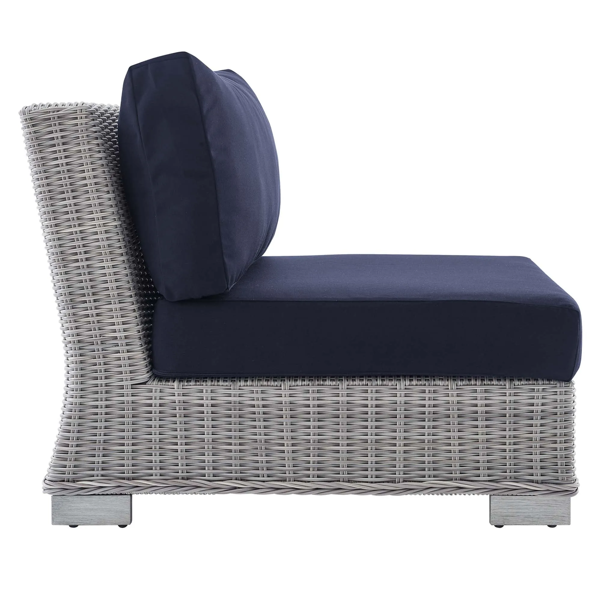 Conway Sunbrella® Outdoor Patio Wicker Rattan Armless Chair by Modway