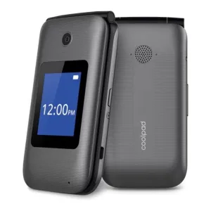Coolpad Belleza 3321 GSM Unlocked 8GB 4G LTE Big Button Keypad Flip Phone, Gray