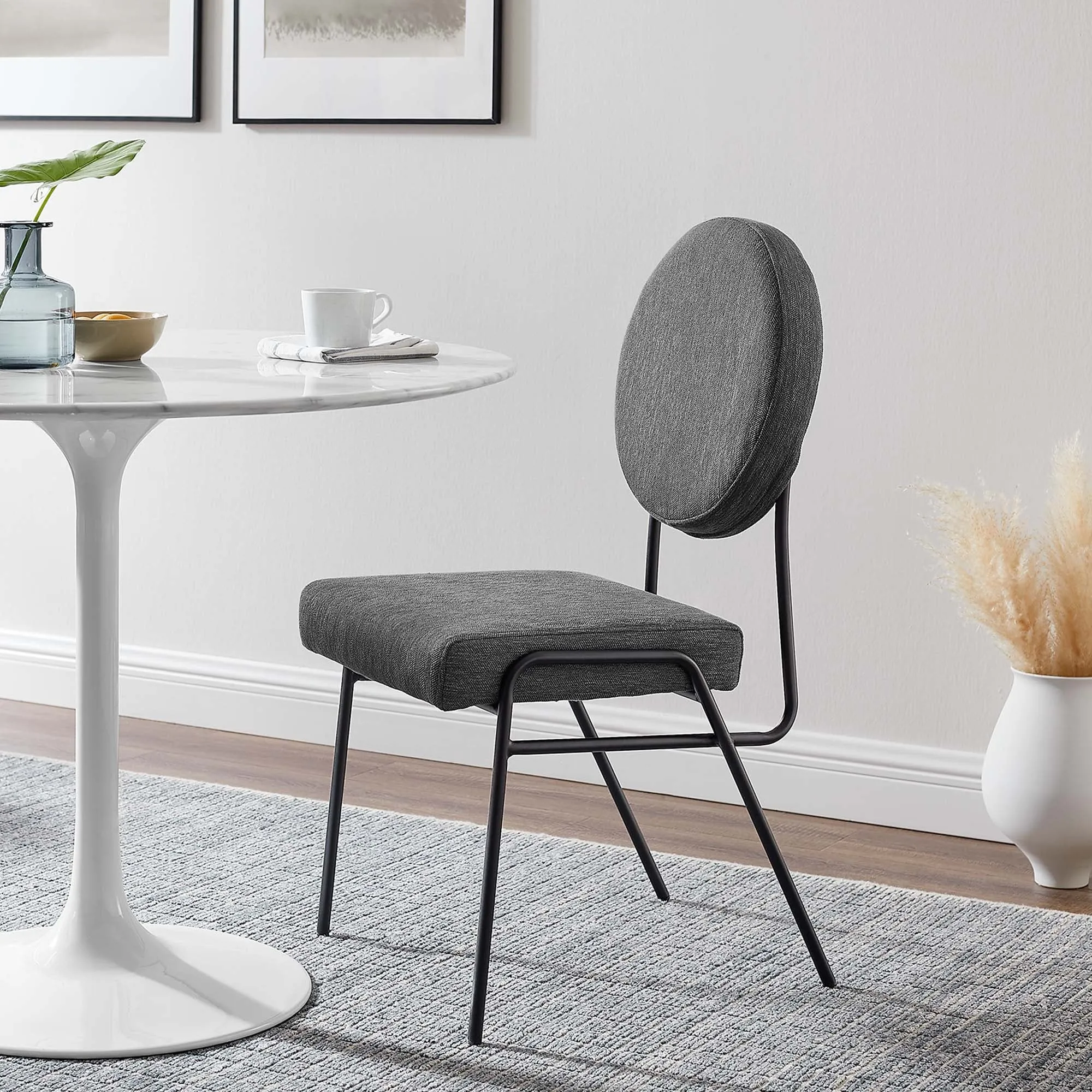 Craft Upholstered Fabric Dining Side Chairs - Set of 2 by Modway