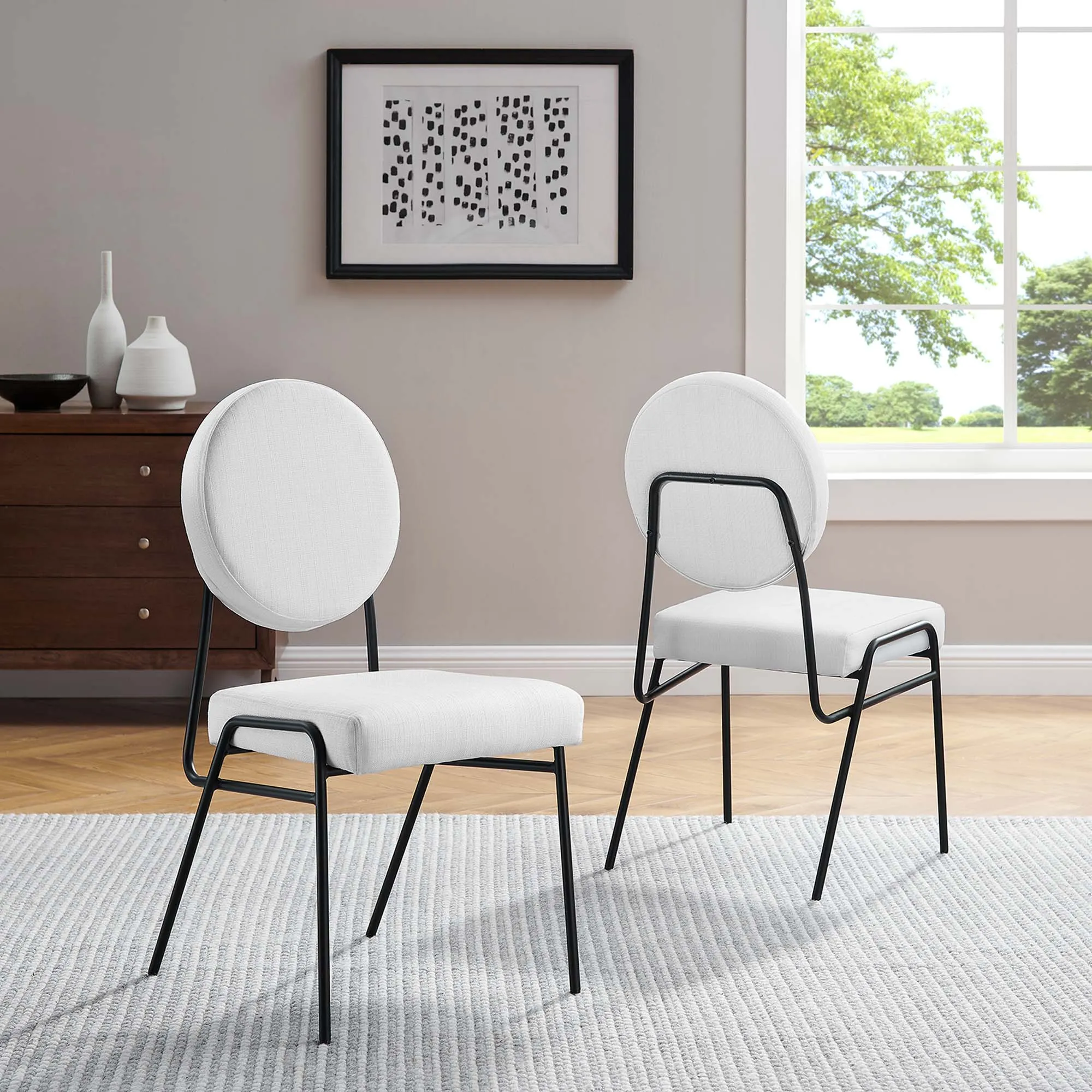 Craft Upholstered Fabric Dining Side Chairs - Set of 2 by Modway