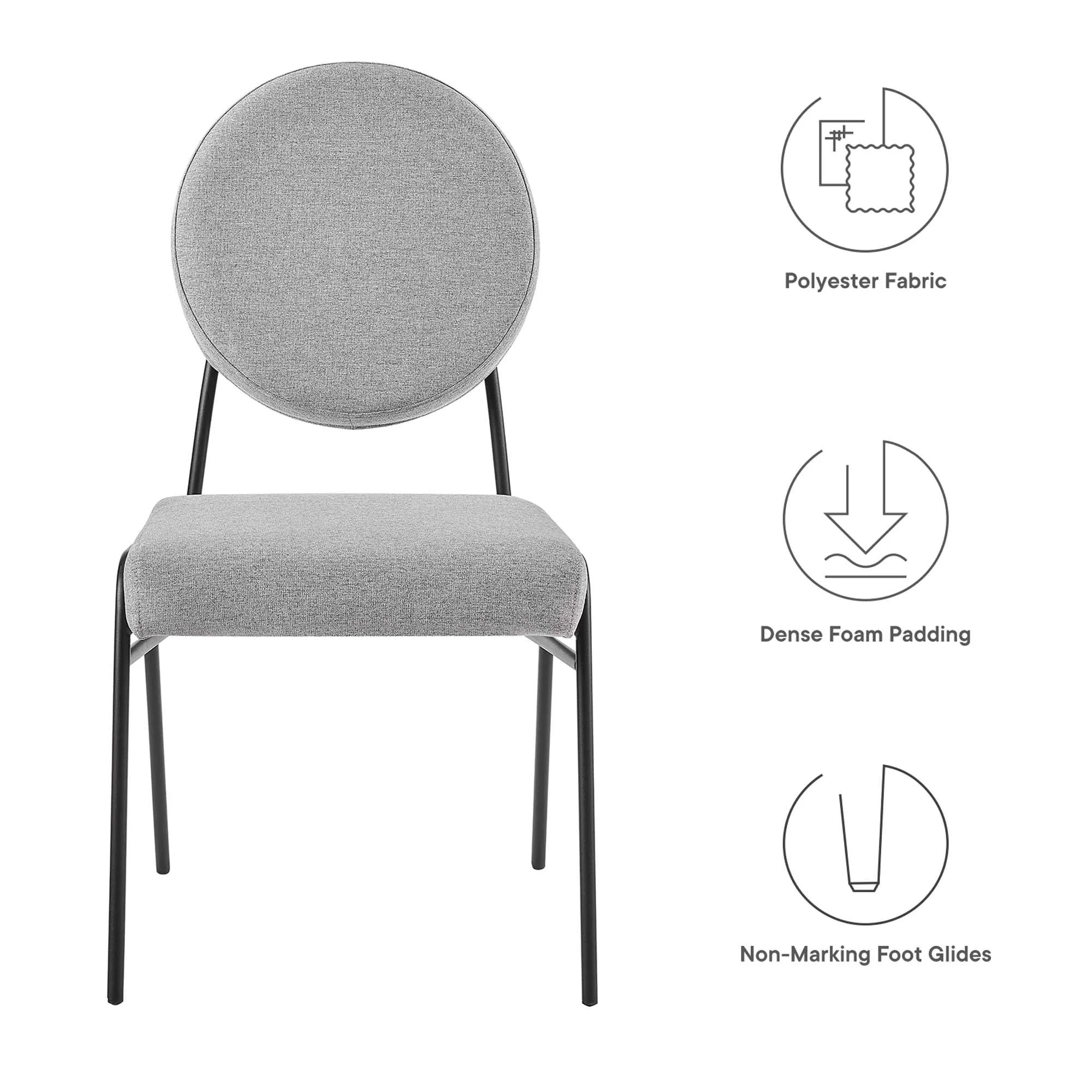 Craft Upholstered Fabric Dining Side Chairs - Set of 2 by Modway