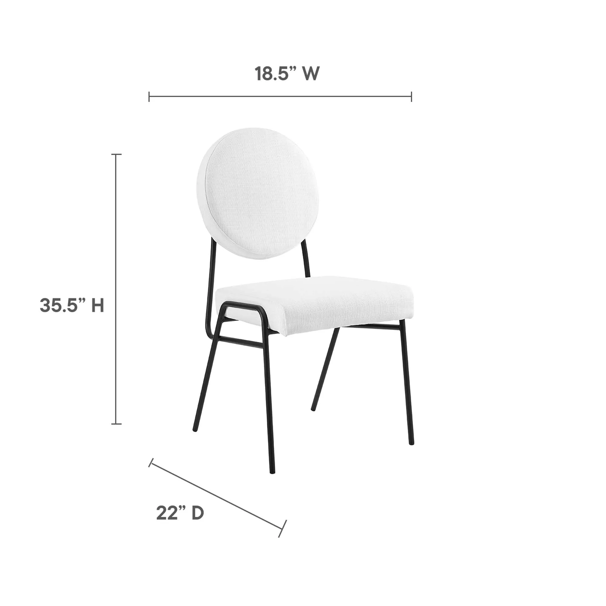 Craft Upholstered Fabric Dining Side Chairs - Set of 2 by Modway