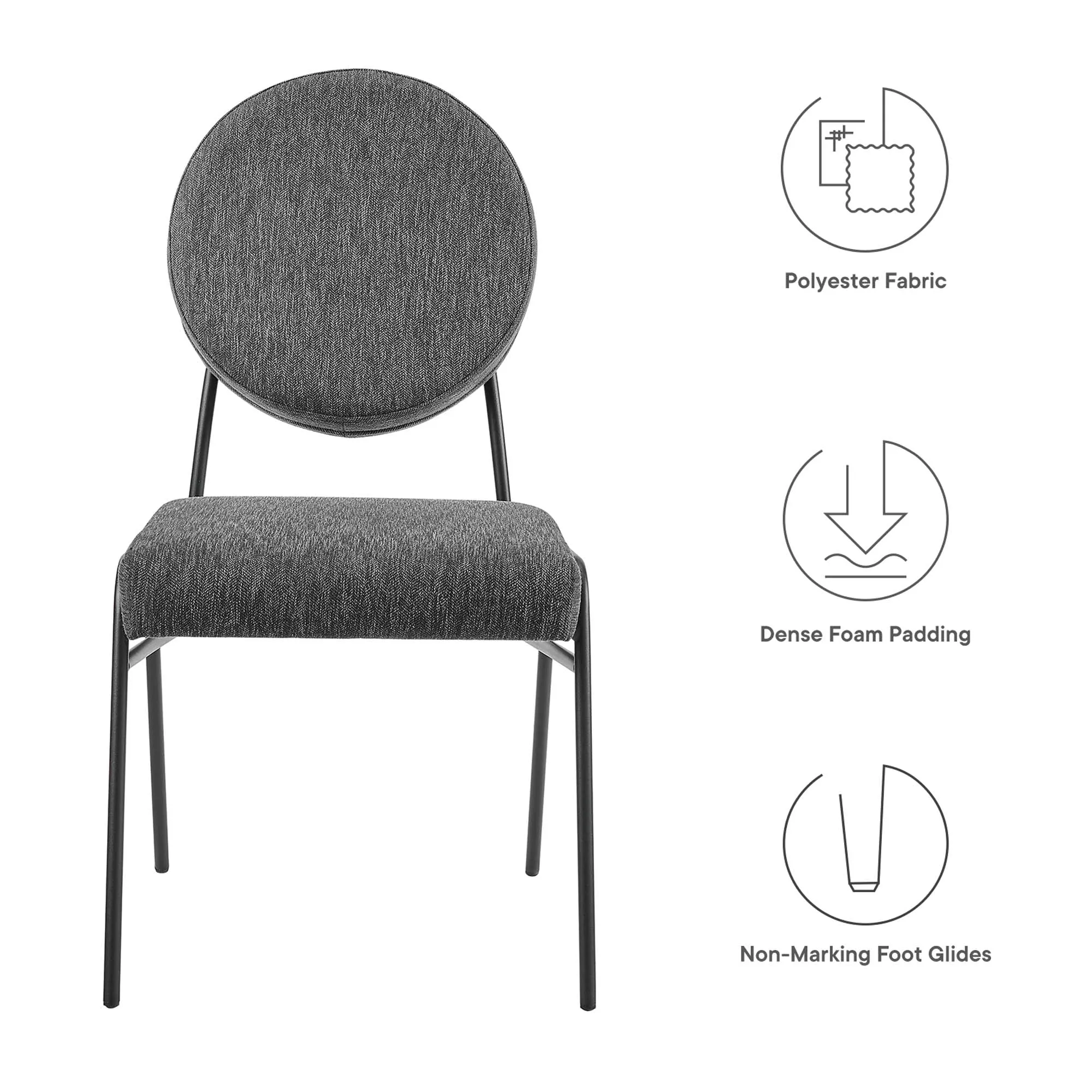 Craft Upholstered Fabric Dining Side Chairs - Set of 2 by Modway