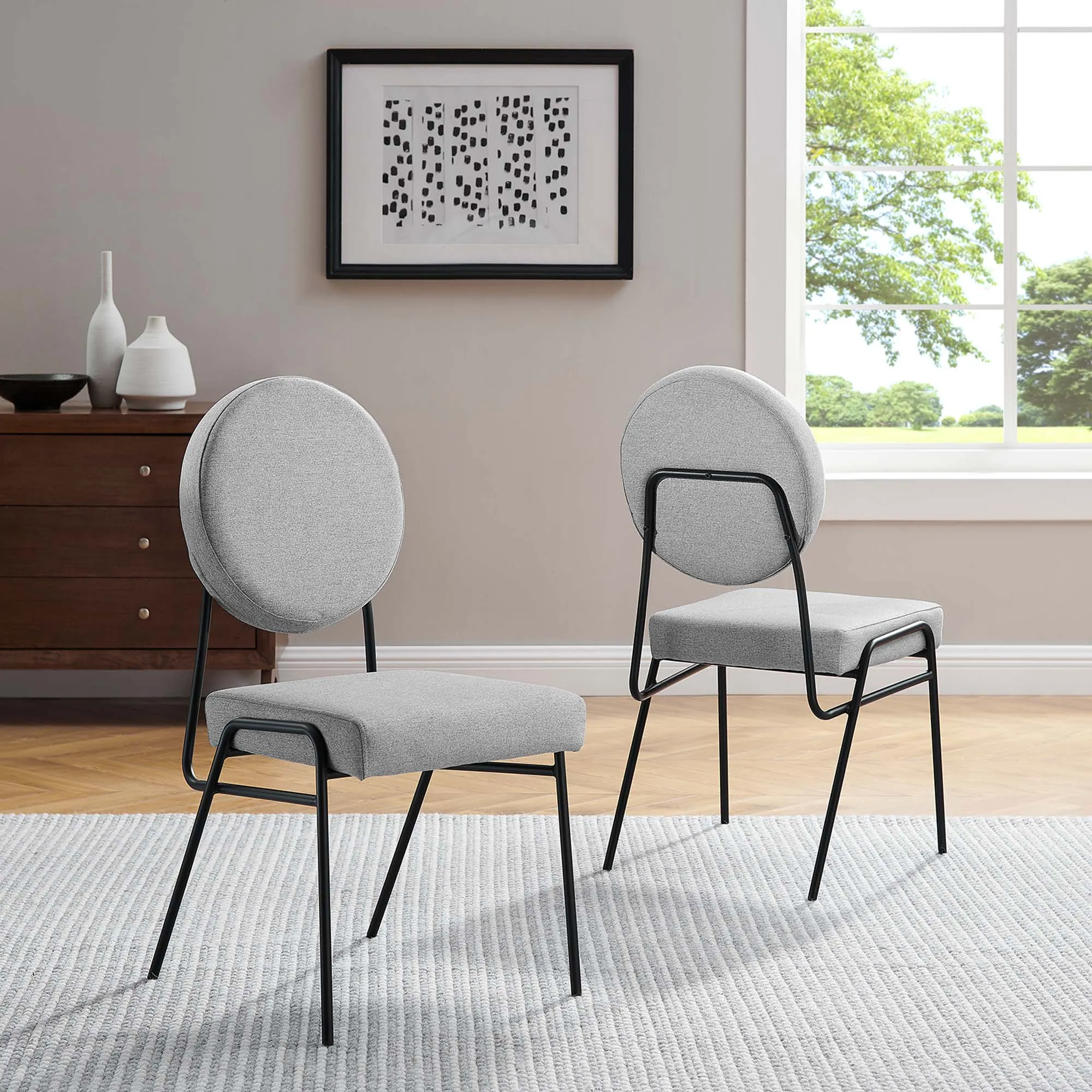Craft Upholstered Fabric Dining Side Chairs - Set of 2 by Modway